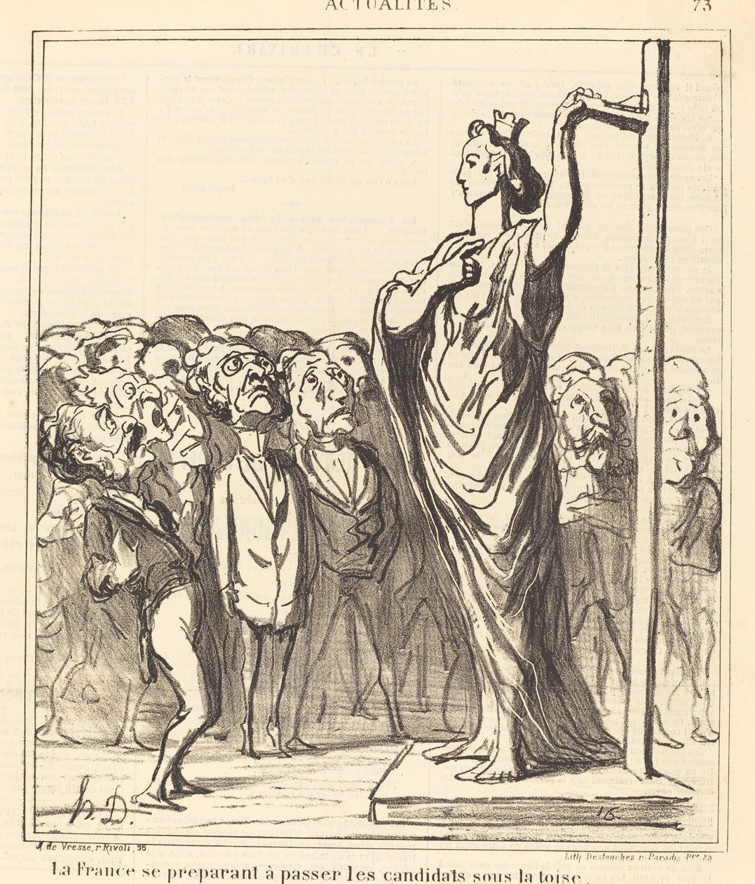 La France se préparant à passer... - Honoré Daumier