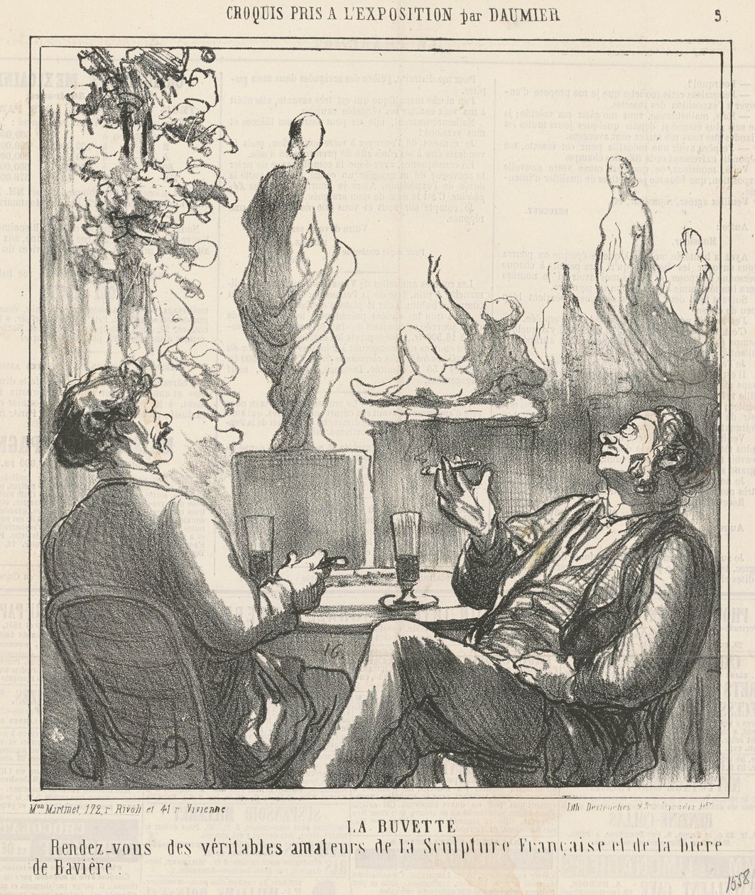 La buvette - Honoré Daumier