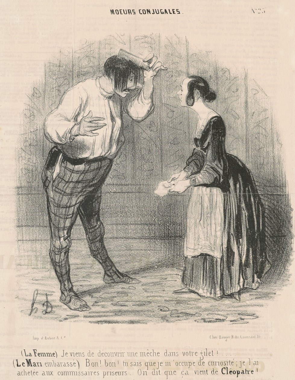 La femme. Je viens de découvrir une mèche - Honoré Daumier