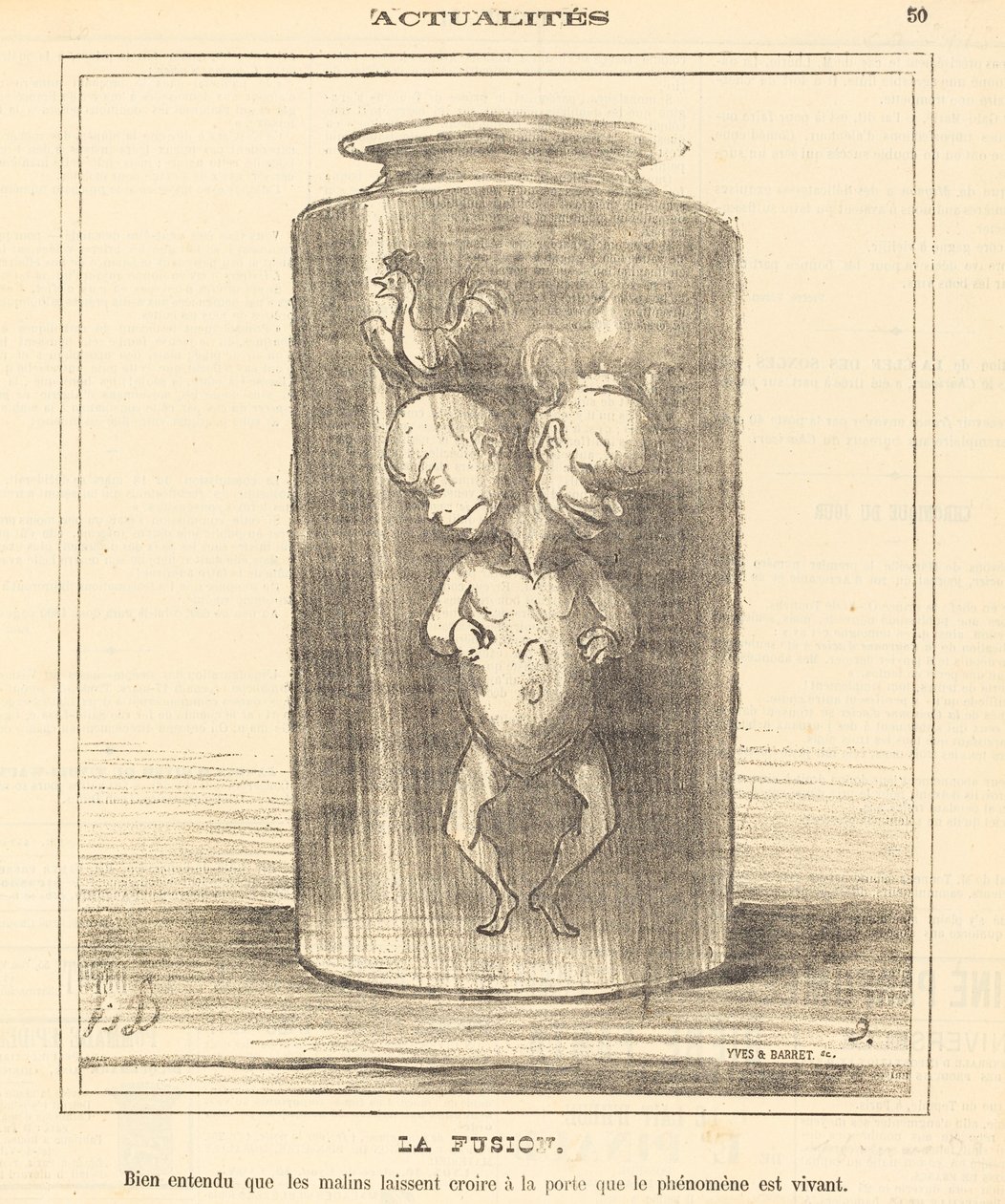 La fusion - Honoré Daumier