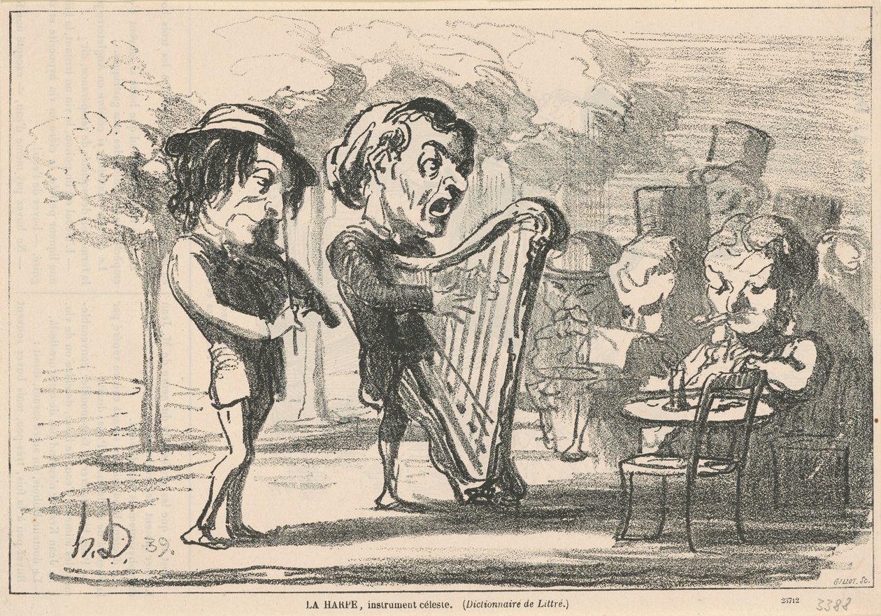 La harpe, instrument céleste - Honoré Daumier