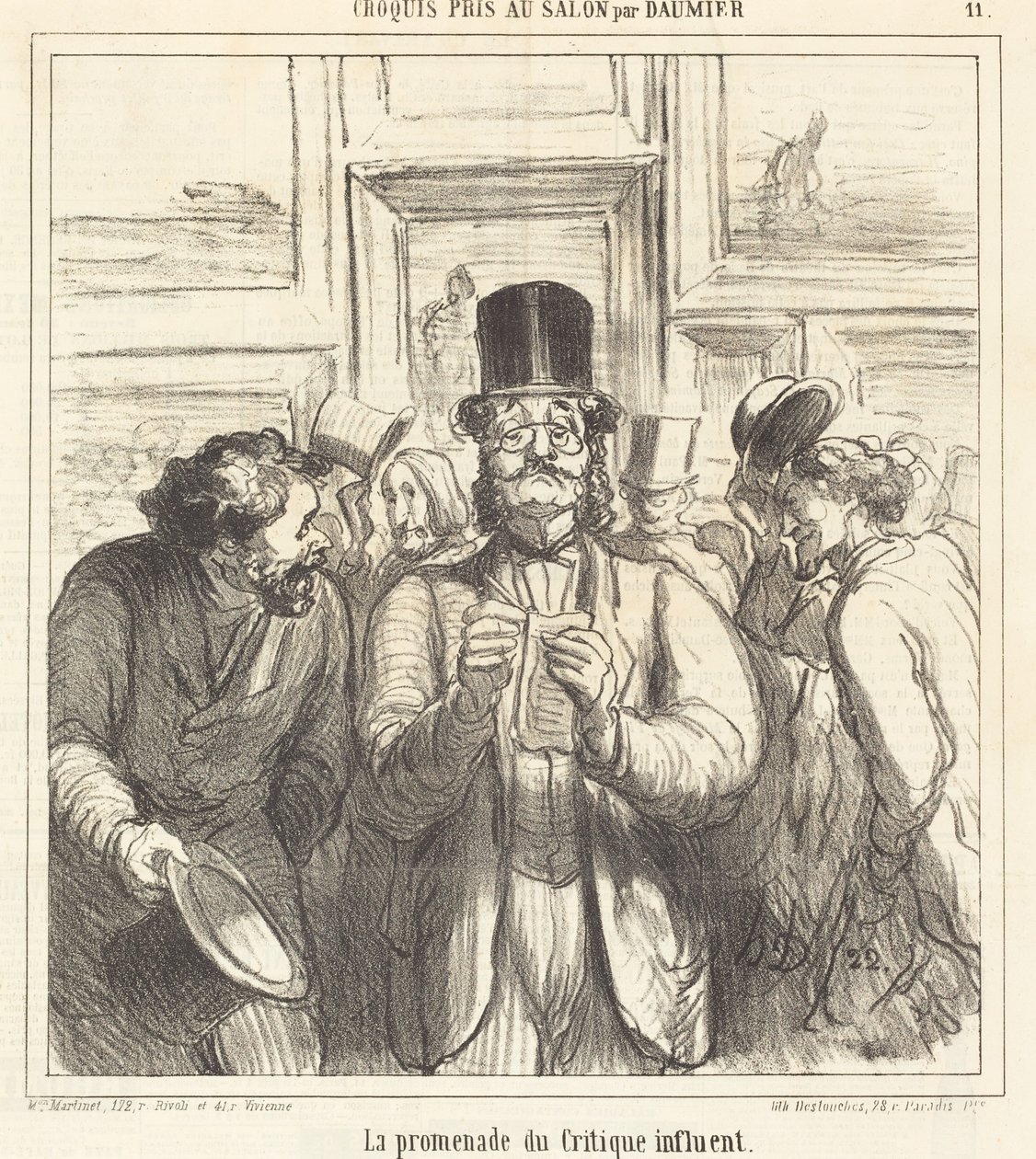 La promenade du critique influent - Honoré Daumier