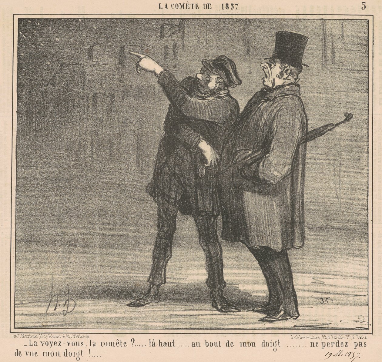 La voyez-vous la comète là-haut - Honoré Daumier