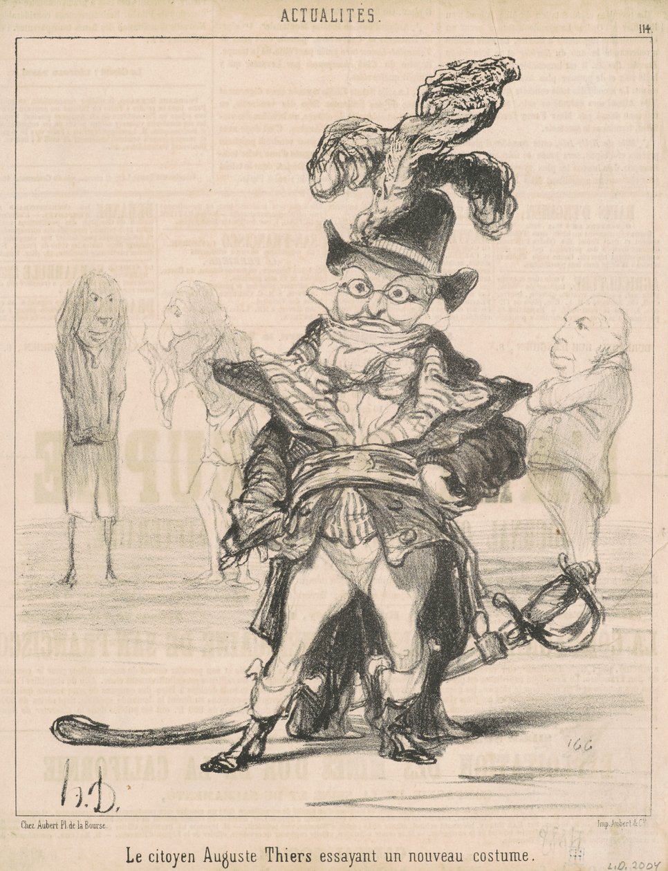 Le Citoyen Thiers essayant un nouveau costume - Honoré Daumier