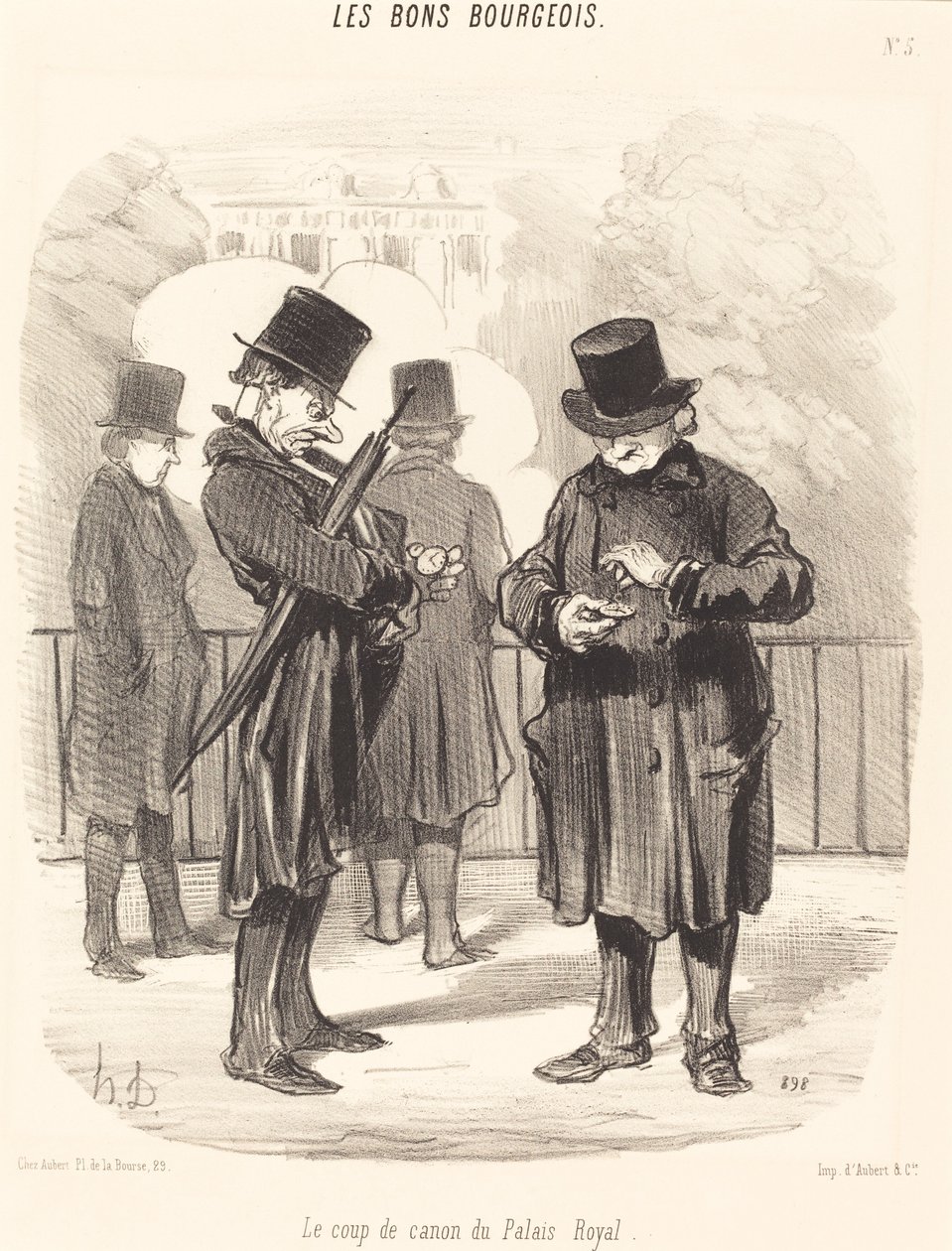 Le Coup de canon du Palais-Royal - Honoré Daumier