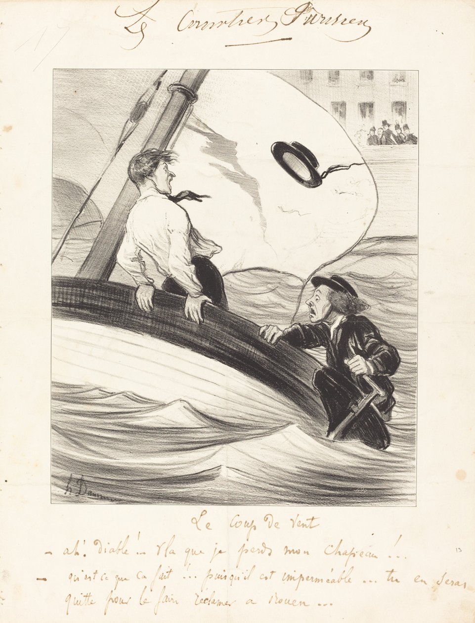 Le coup de vent - Honoré Daumier