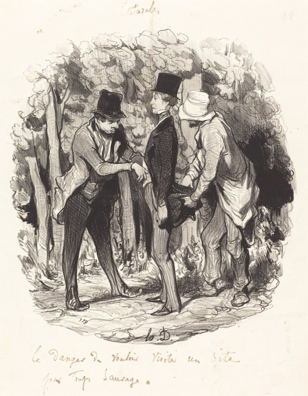 Le Danger de... visiter un site par trop sauvage - Honoré Daumier