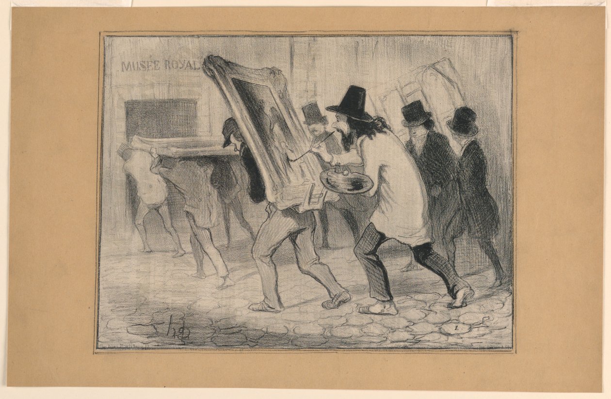 Le Dernier Jour de la Réception des Tableaux, de Charivari - Honoré Daumier