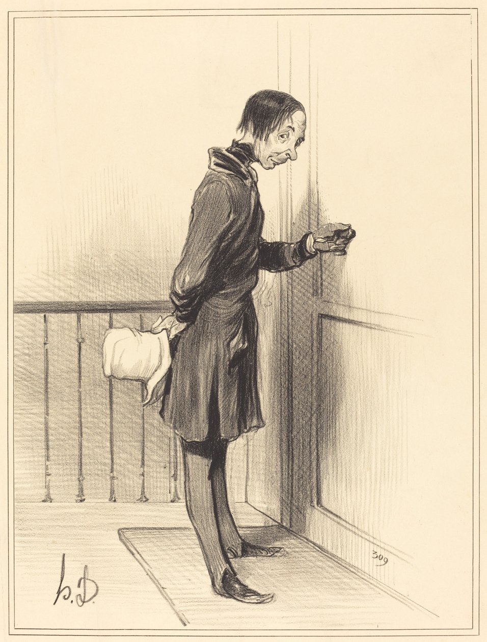 Le Mendiant à domicile - Honoré Daumier