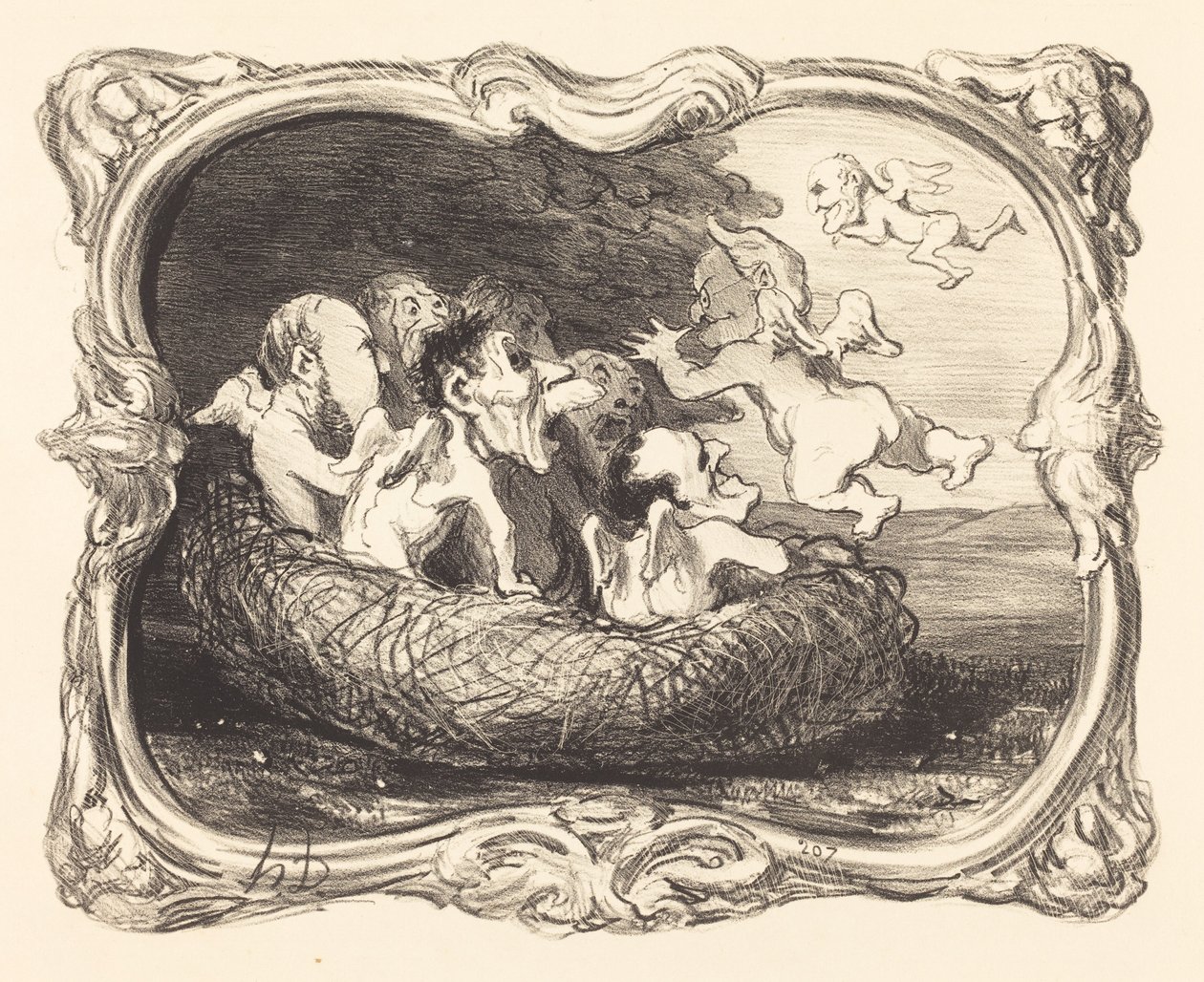 Le Nid abandonné - Honoré Daumier
