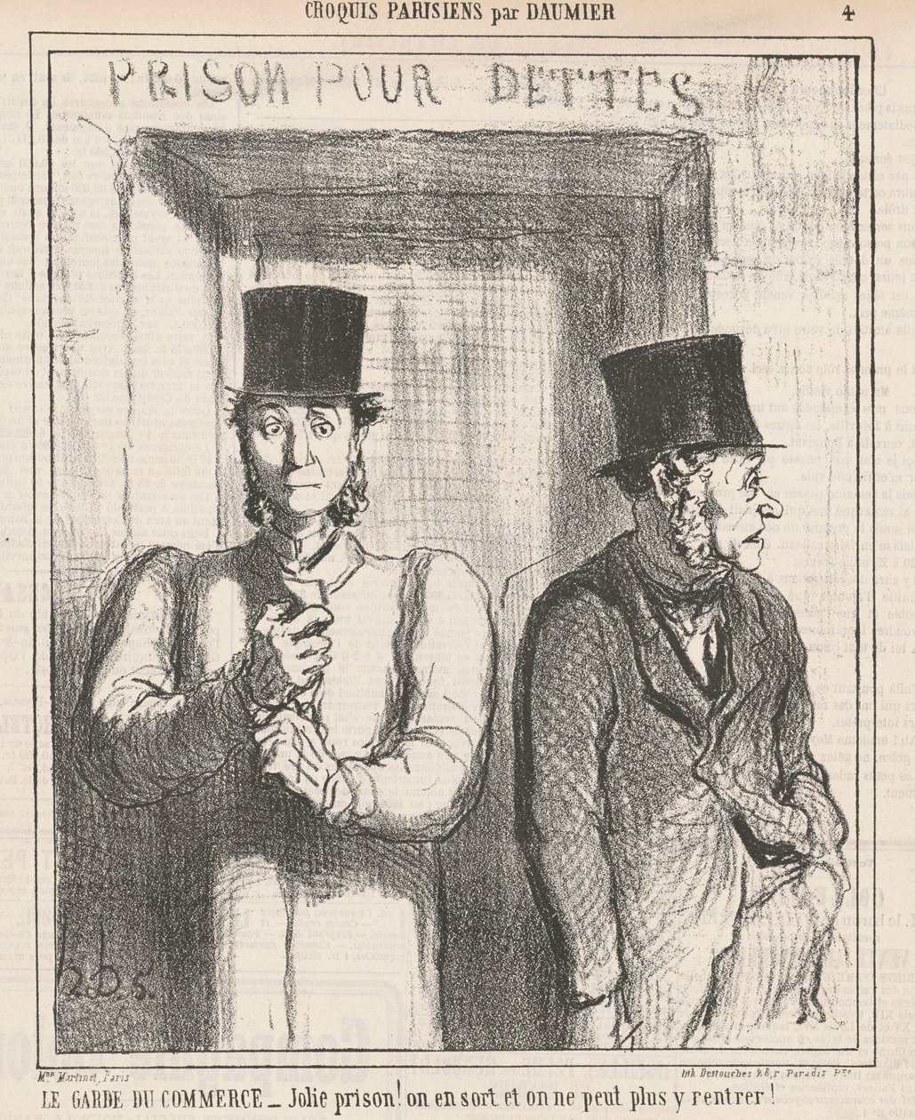 Le garde du commerce - Honoré Daumier