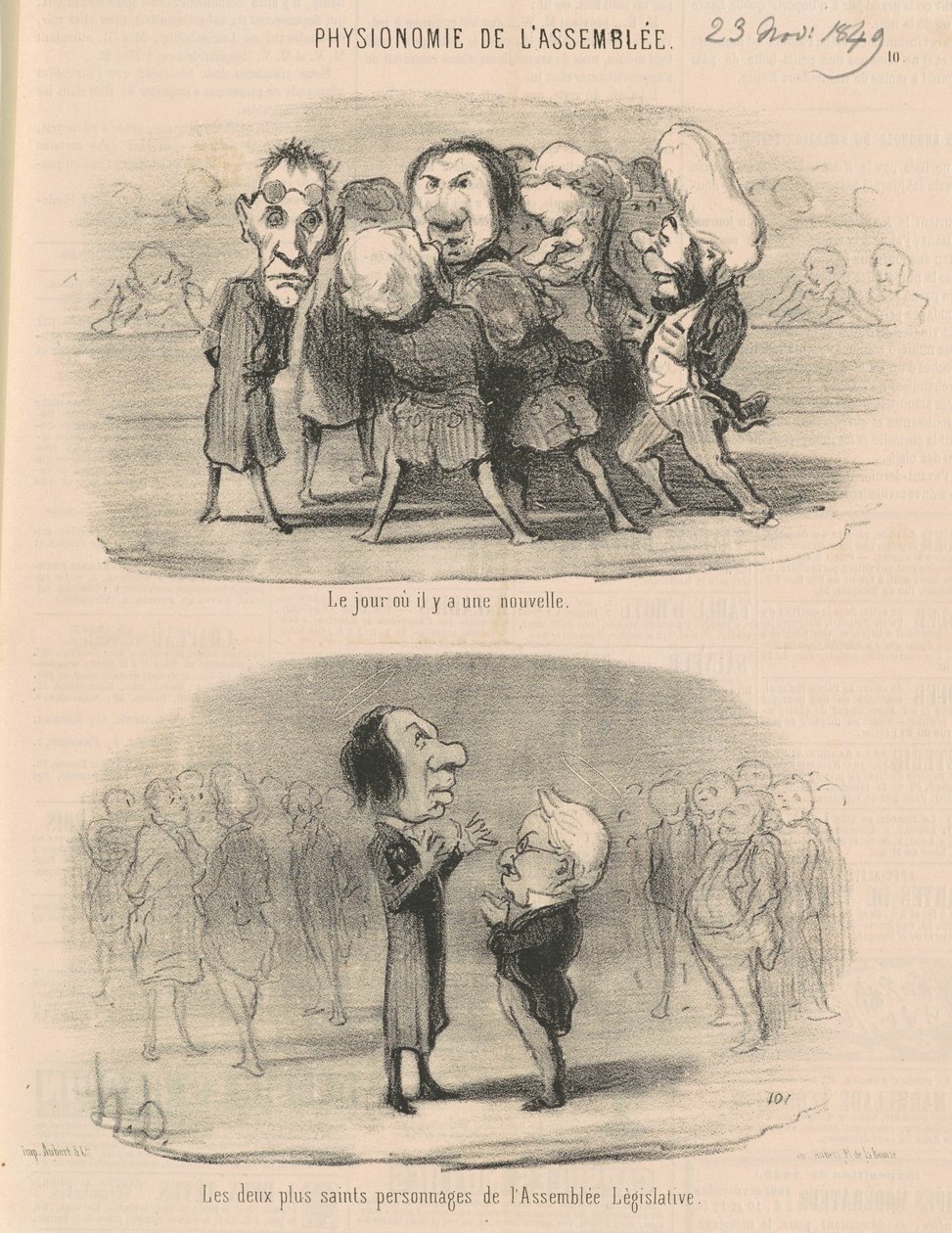 Le jour où il y a une nouvelle - Honoré Daumier