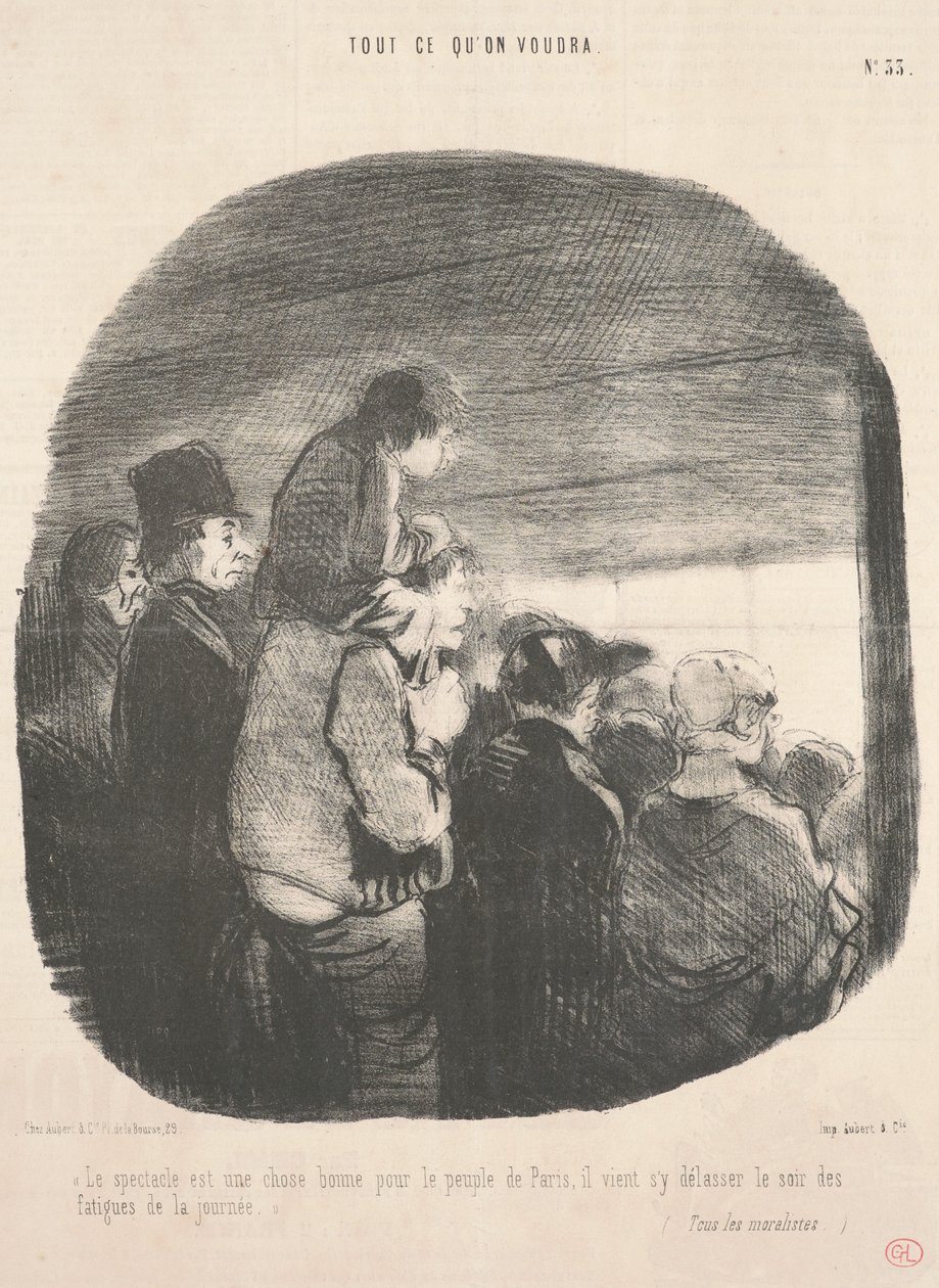 Le spectacle est une chose bonne pour le peuple de Paris - Honoré Daumier