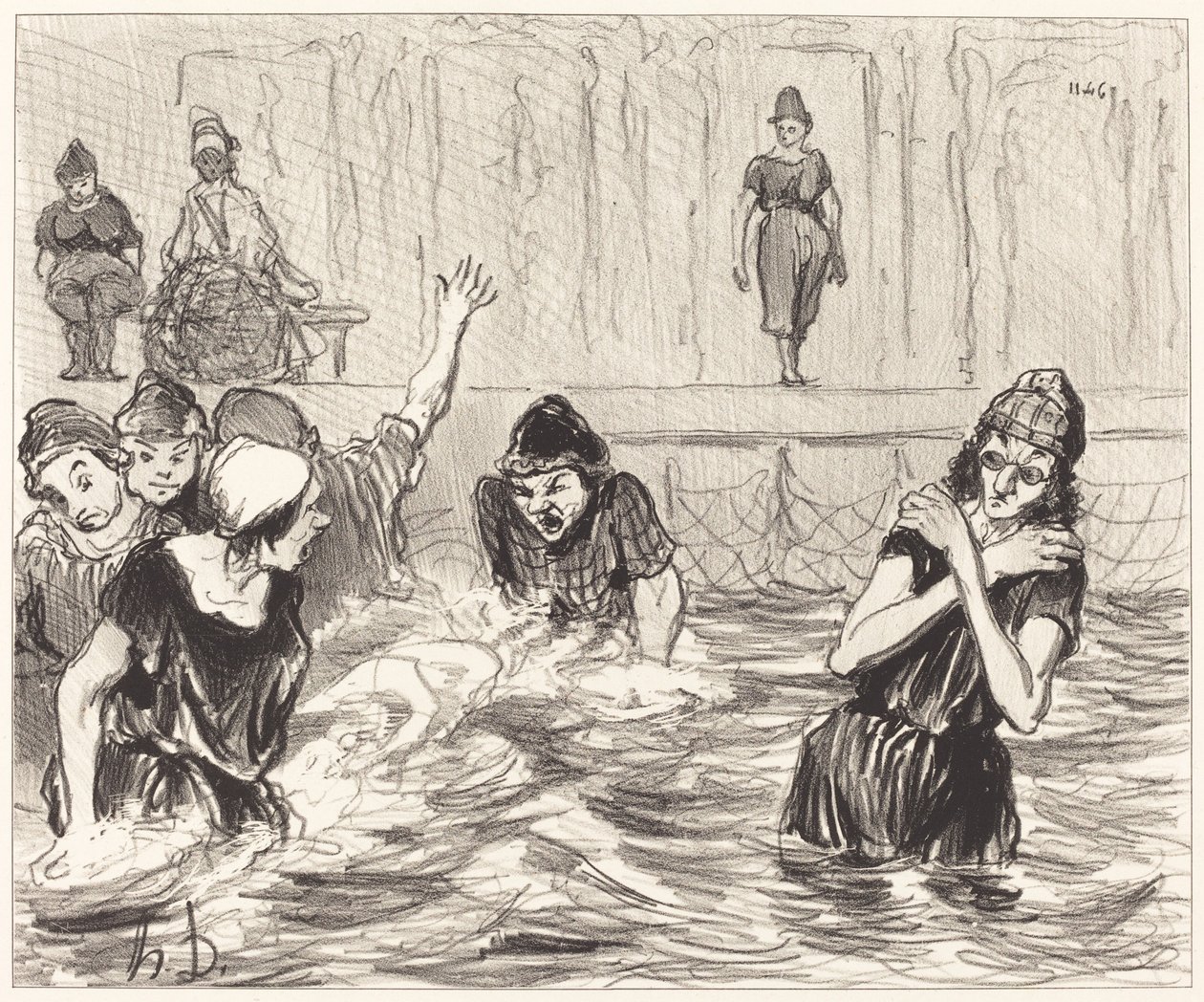 Les Barbotteuses - Honoré Daumier