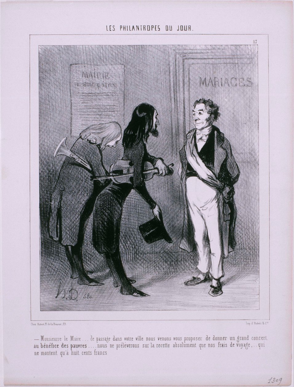 Les Philantropes du Jour: Monsieur le Maire…De passage dans votre ville… - Honoré Daumier