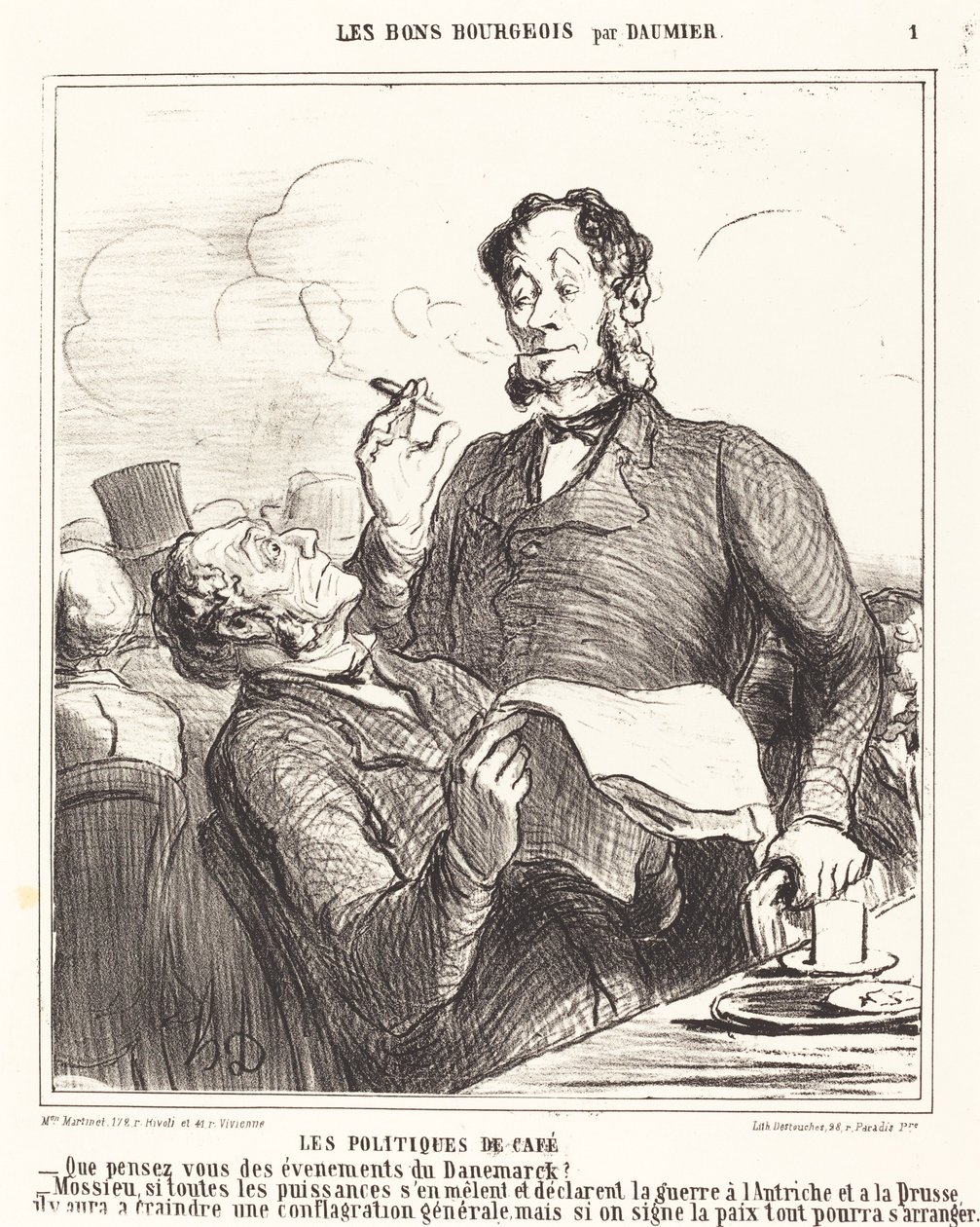 Les Politiques de café - Honoré Daumier