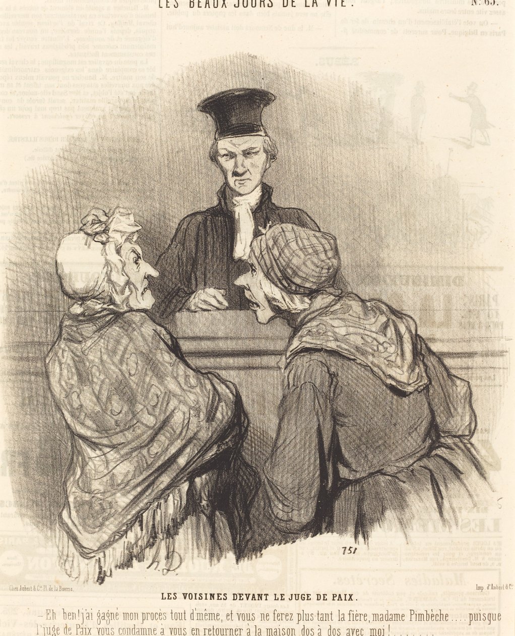 Les Voisines devant le juge de paix - Honoré Daumier