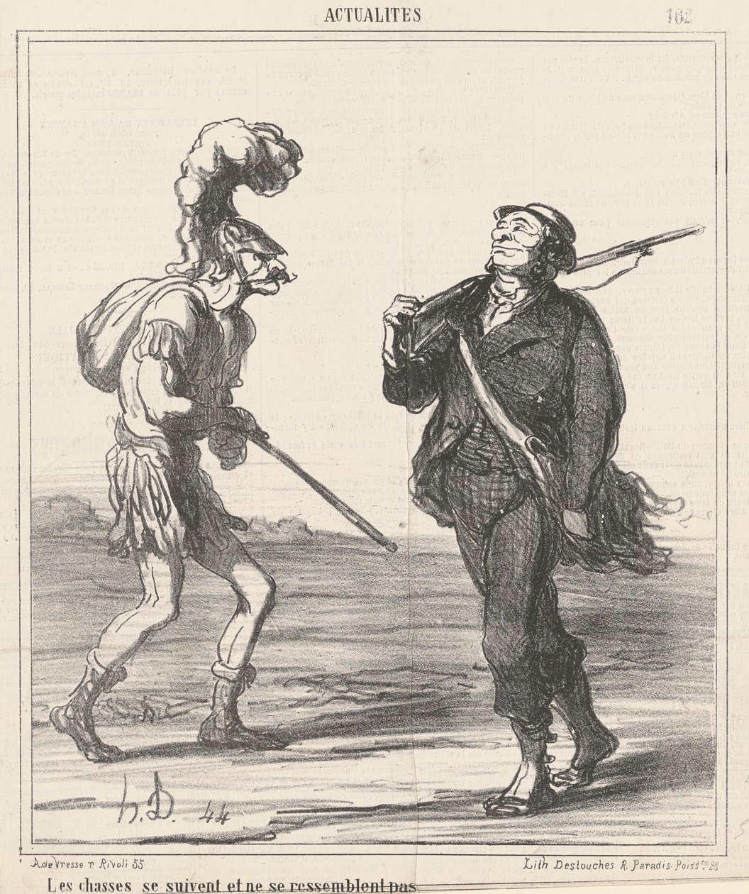 Les chasses ne se ressemblent pas - Honoré Daumier