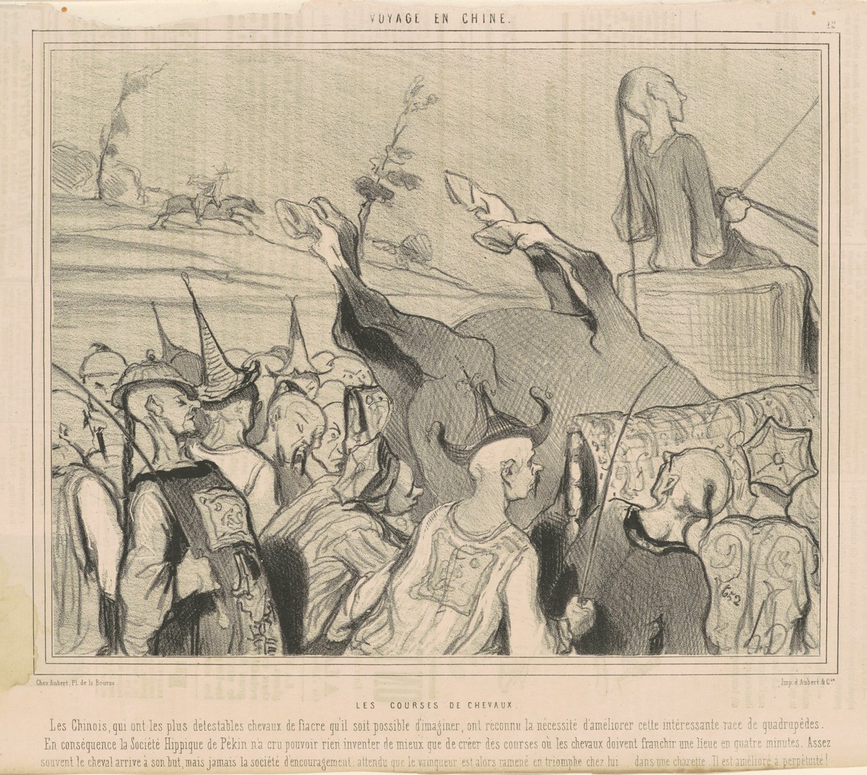 Les courses de chevaux - Honoré Daumier