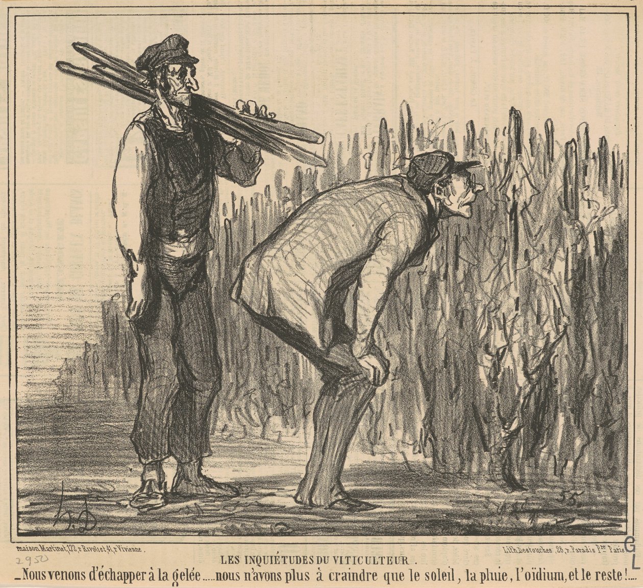 Les inquiétudes du viticulteur - Honoré Daumier