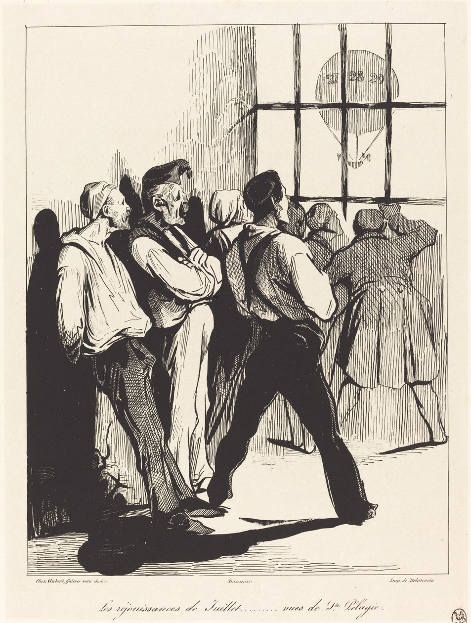 Les réjouissances de Juillet... vues de Ste. Pélagie - Honoré Daumier