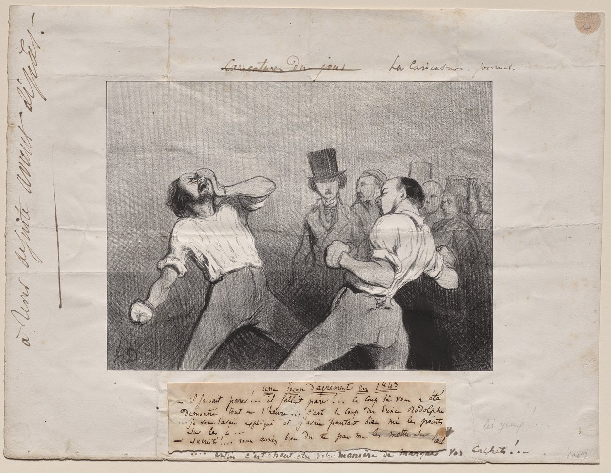 Leçon de compréhension en 1843 - Honoré Daumier