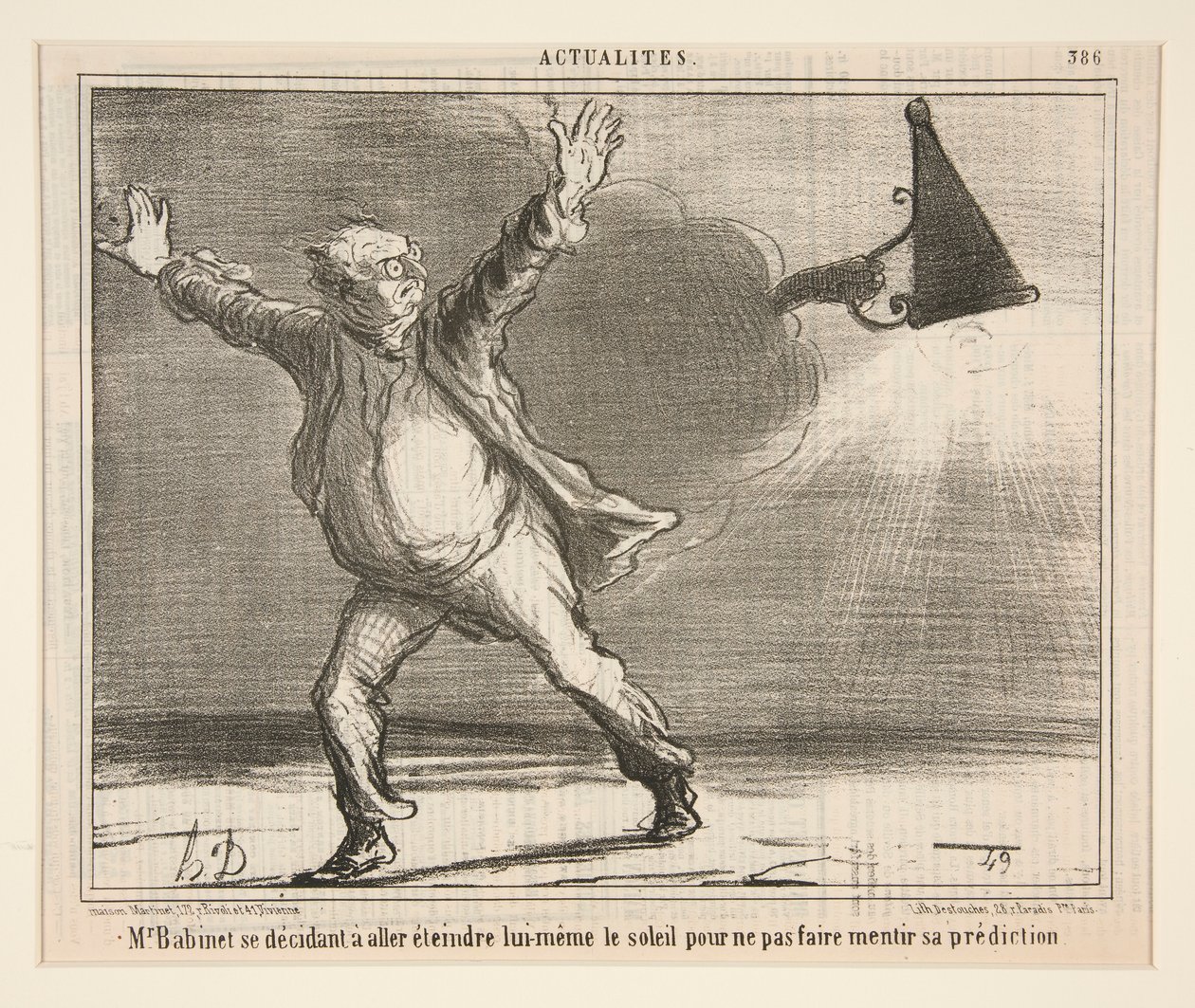 M. Babinet se décidant à aller éteindre lui-même - Honoré Daumier