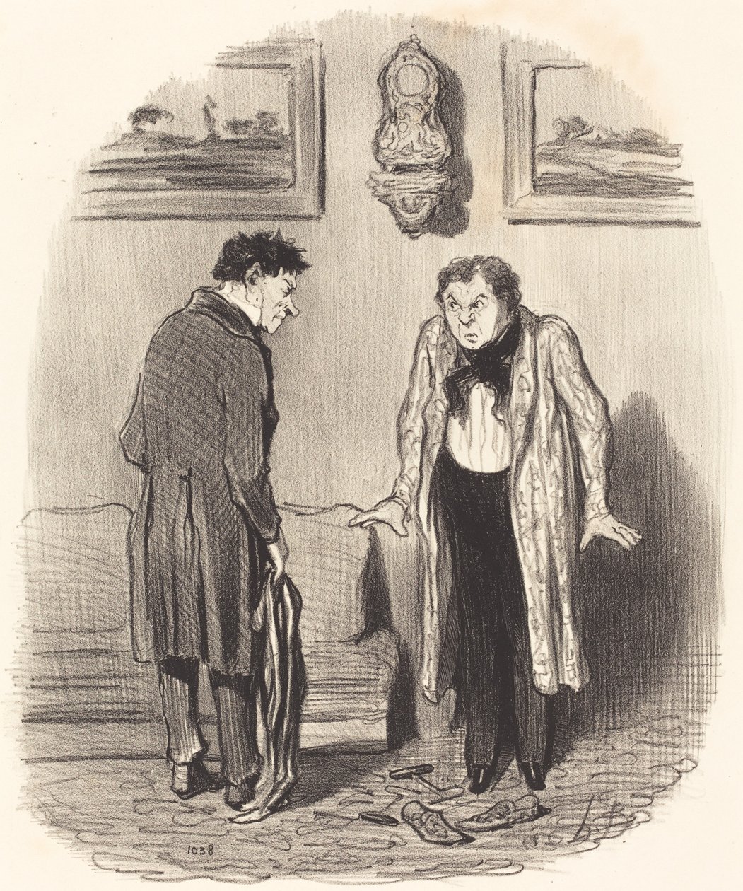 Mais quand je vous dis que je ne peux pas remuer les pieds... - Honoré Daumier