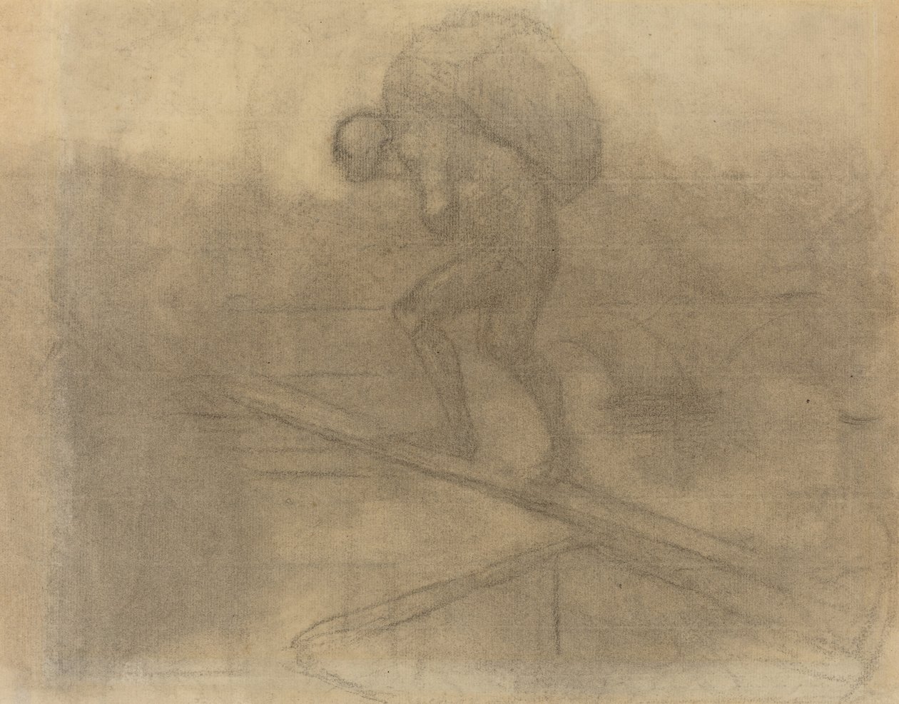 Homme portant un sac - Honoré Daumier
