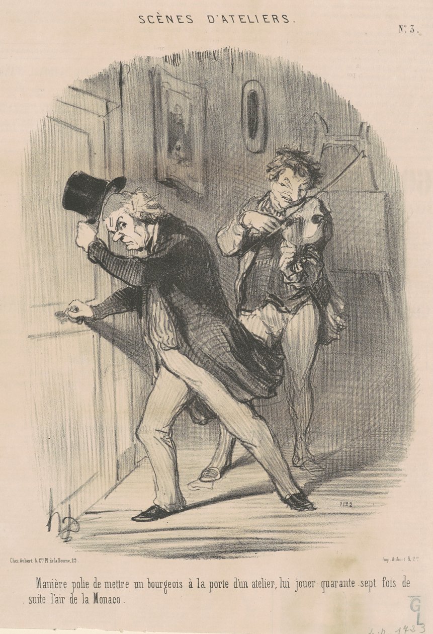 Manière polie de mettre à la porte - Honoré Daumier