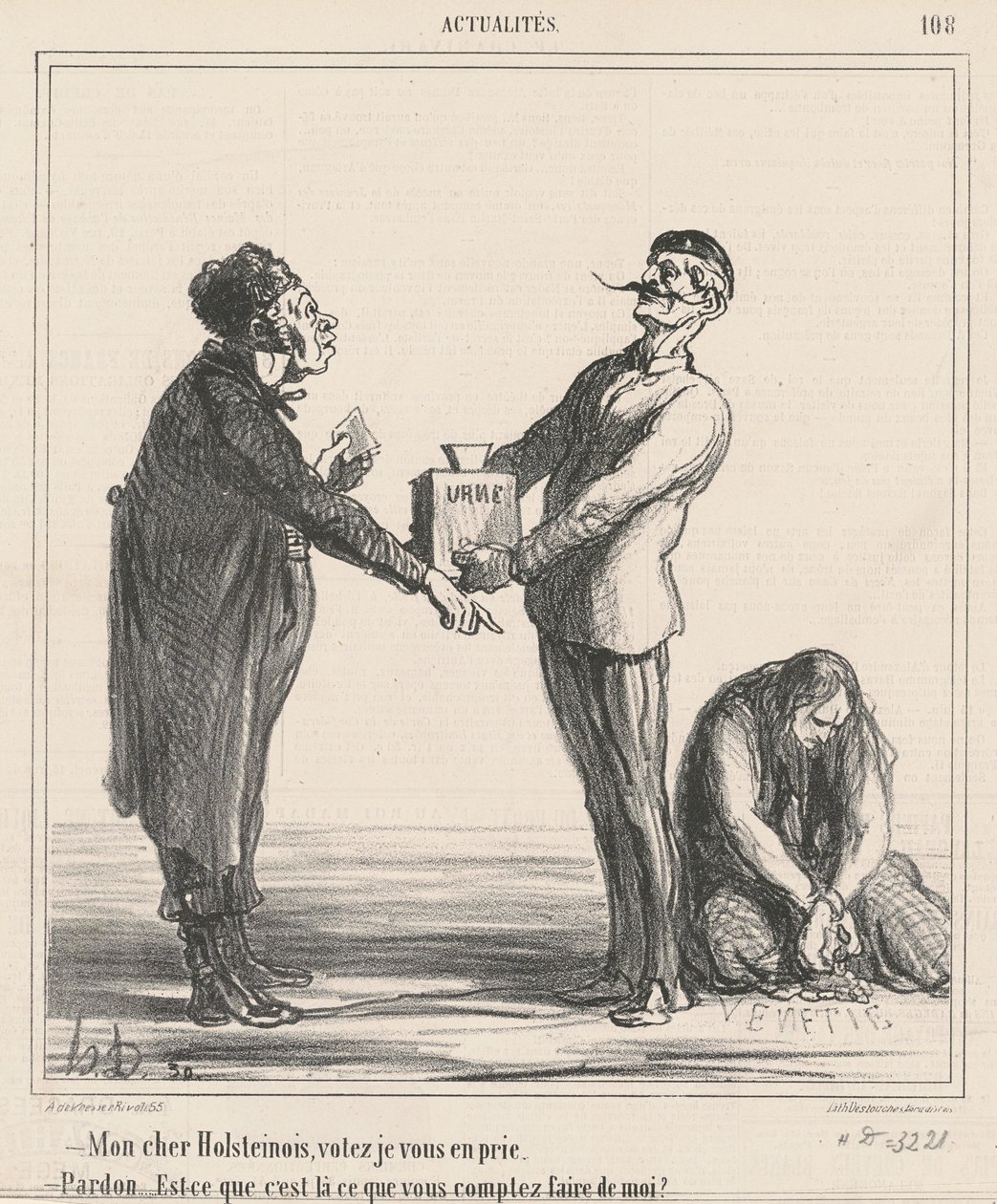 Mon cher Holsteinois, votez je vous en prie - Honoré Daumier