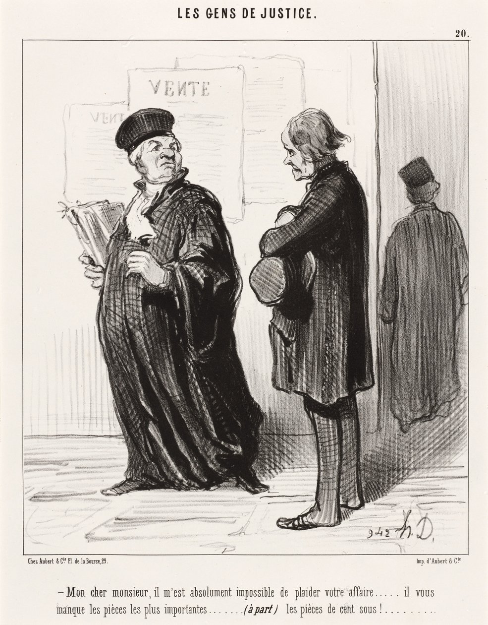 Mon cher monsieur... impossible de plaider votre affaire - Honoré Daumier