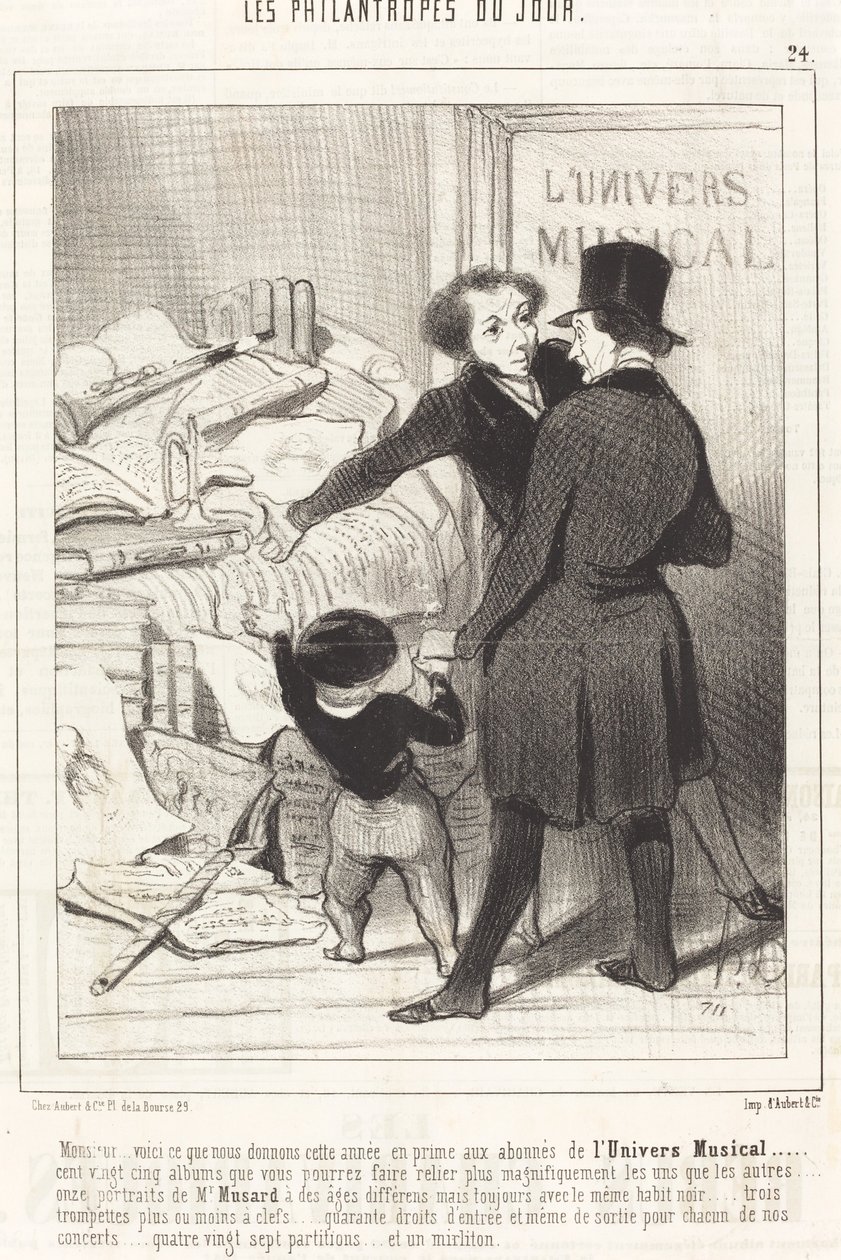 Monsieur... voici ce que nous donnons... en prime... - Honoré Daumier