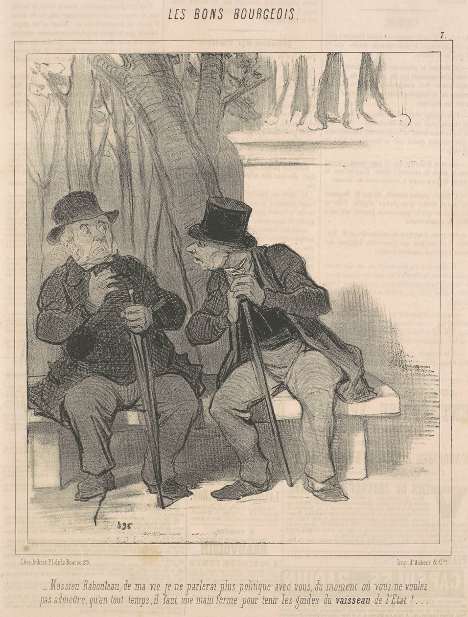 Mossieu Rabourdeau ... je ne parlerai plus politique avec vous .. - Honoré Daumier