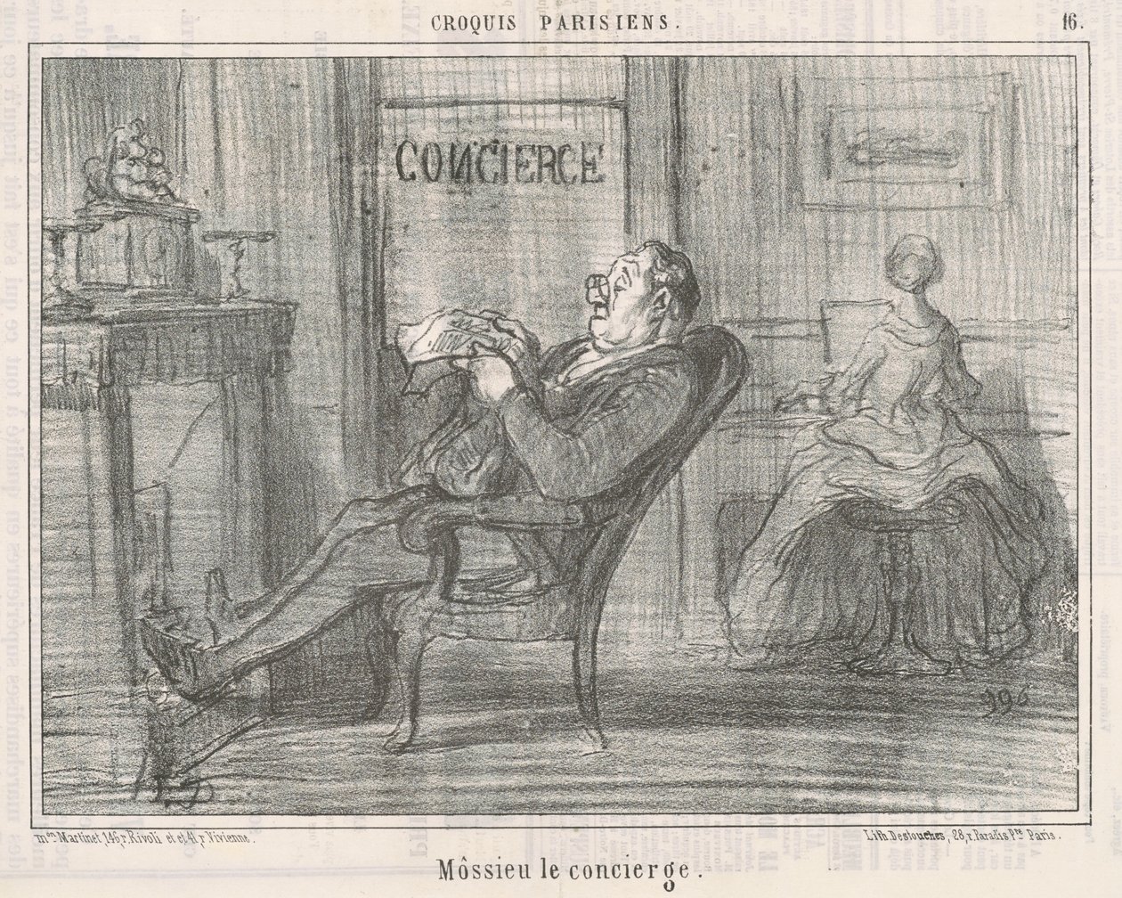 Monsieur le concierge - Honoré Daumier