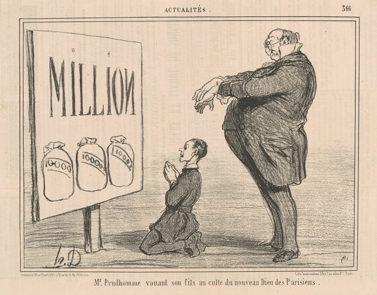 M. Prudhomme vouant son fils au ... - Honoré Daumier