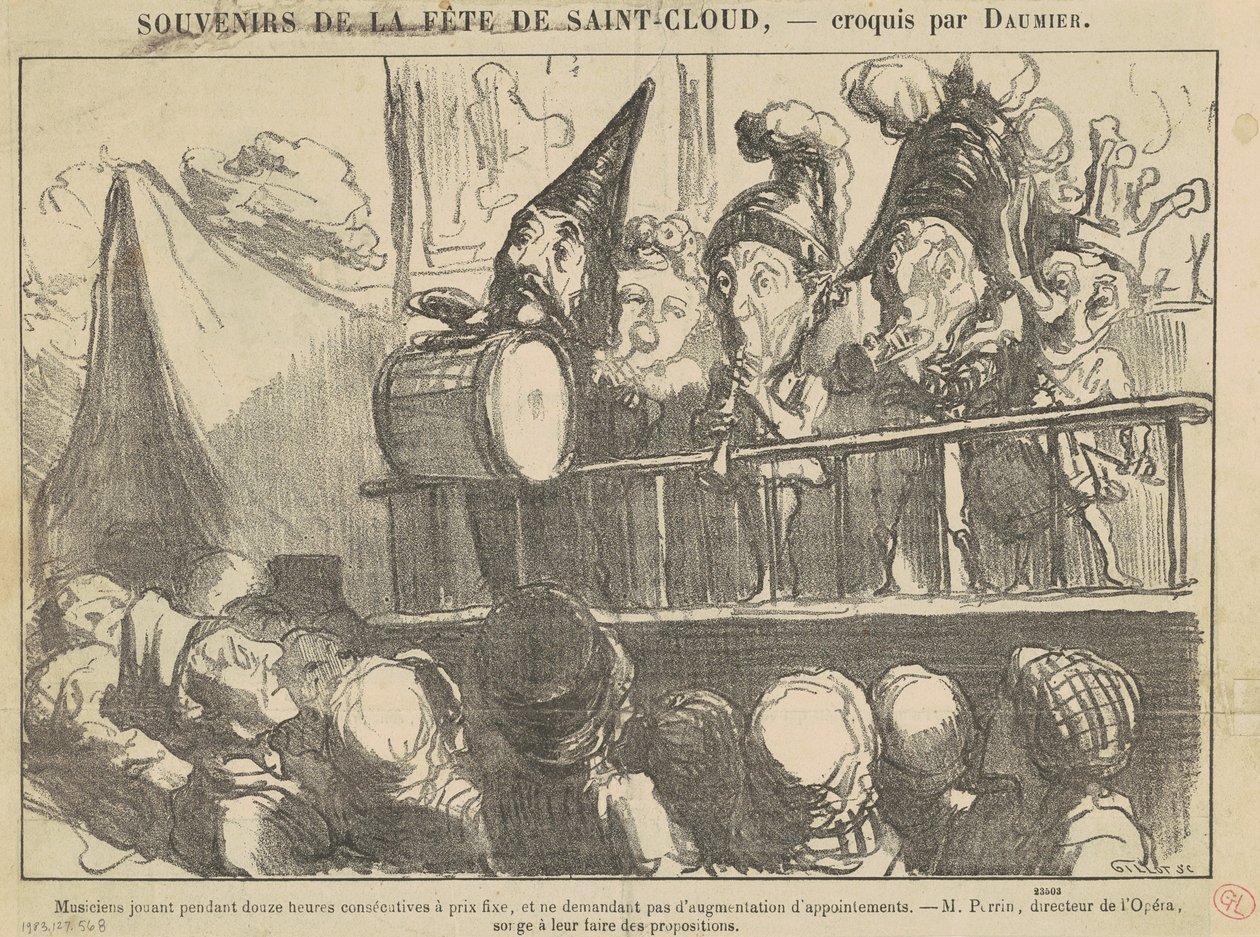 Musiciens jouant pendant douze heures - Honoré Daumier