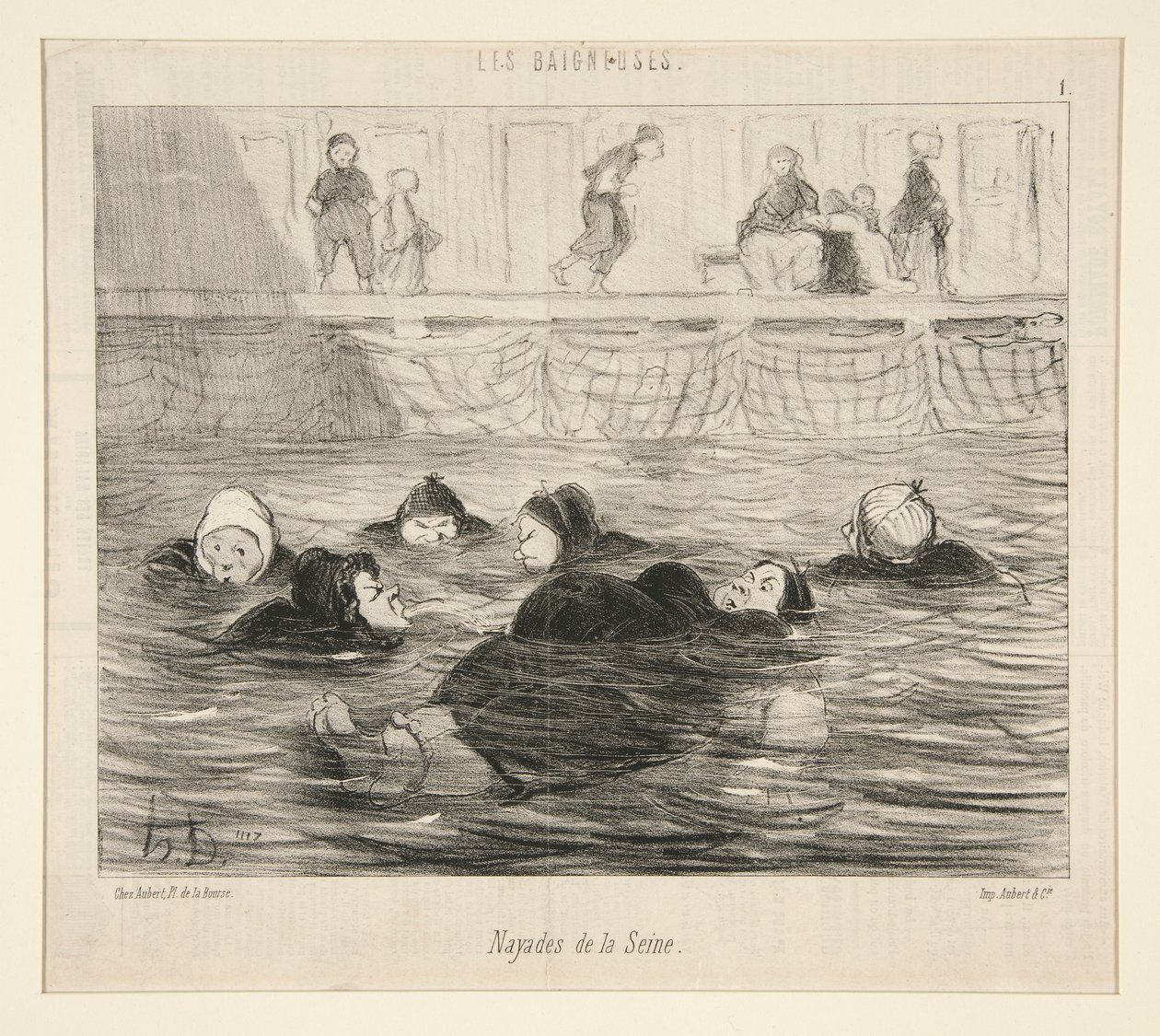 Nayades de la Seine, de Les Baigneuses - Honoré Daumier