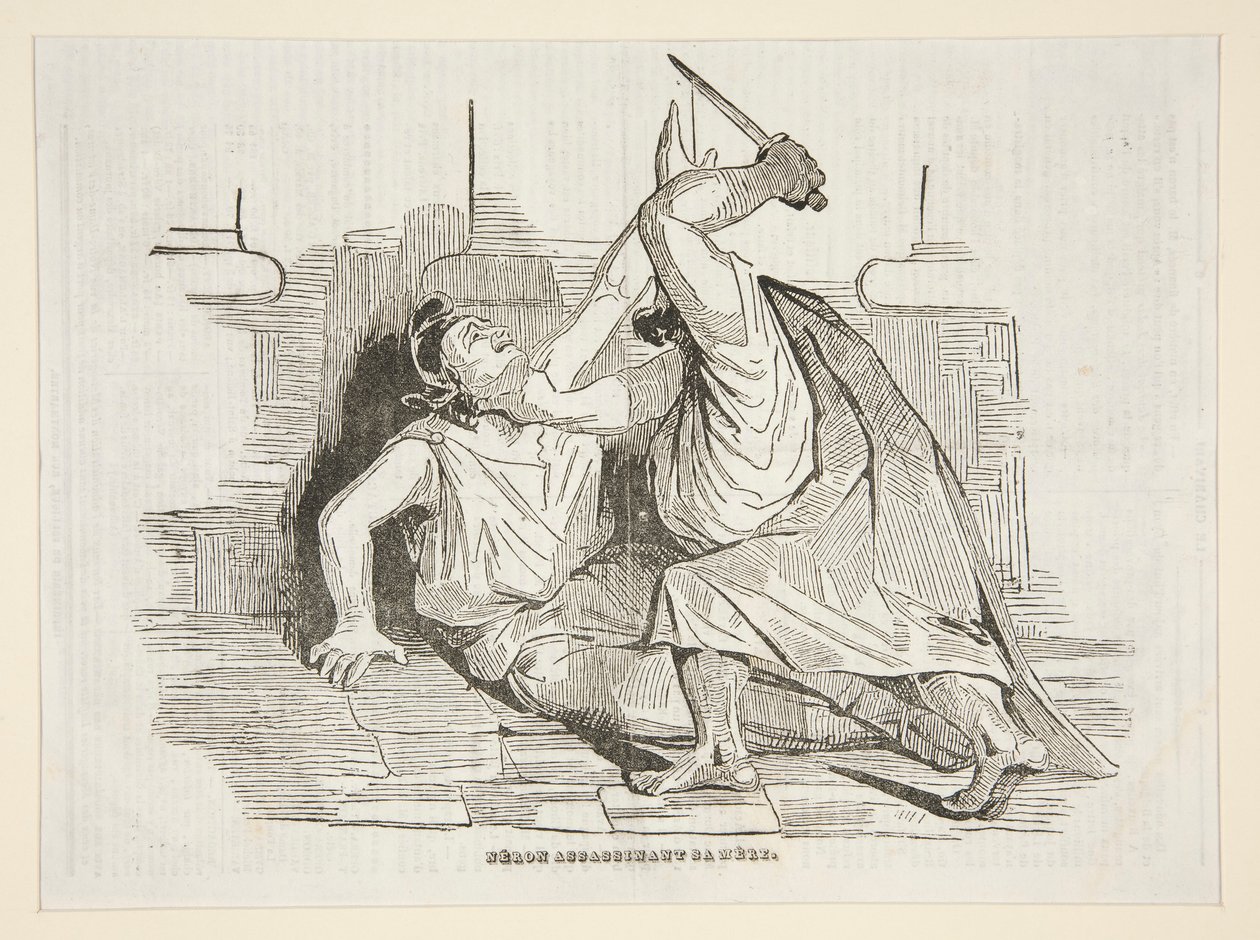 Néron assassinant sa mère - Honoré Daumier
