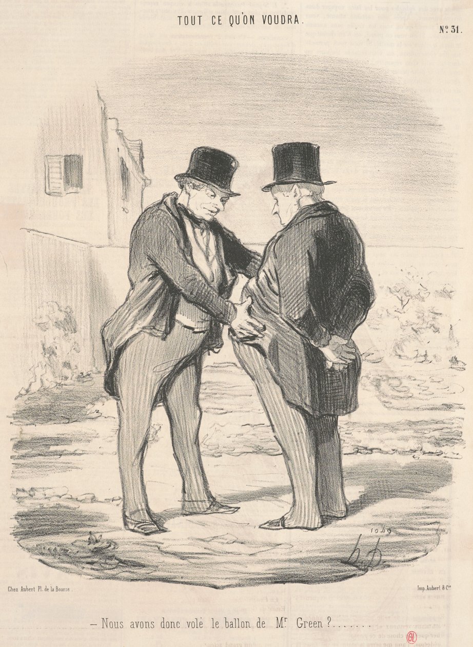 Nous avons donc volé le ballon de Mr. Green? - Honoré Daumier