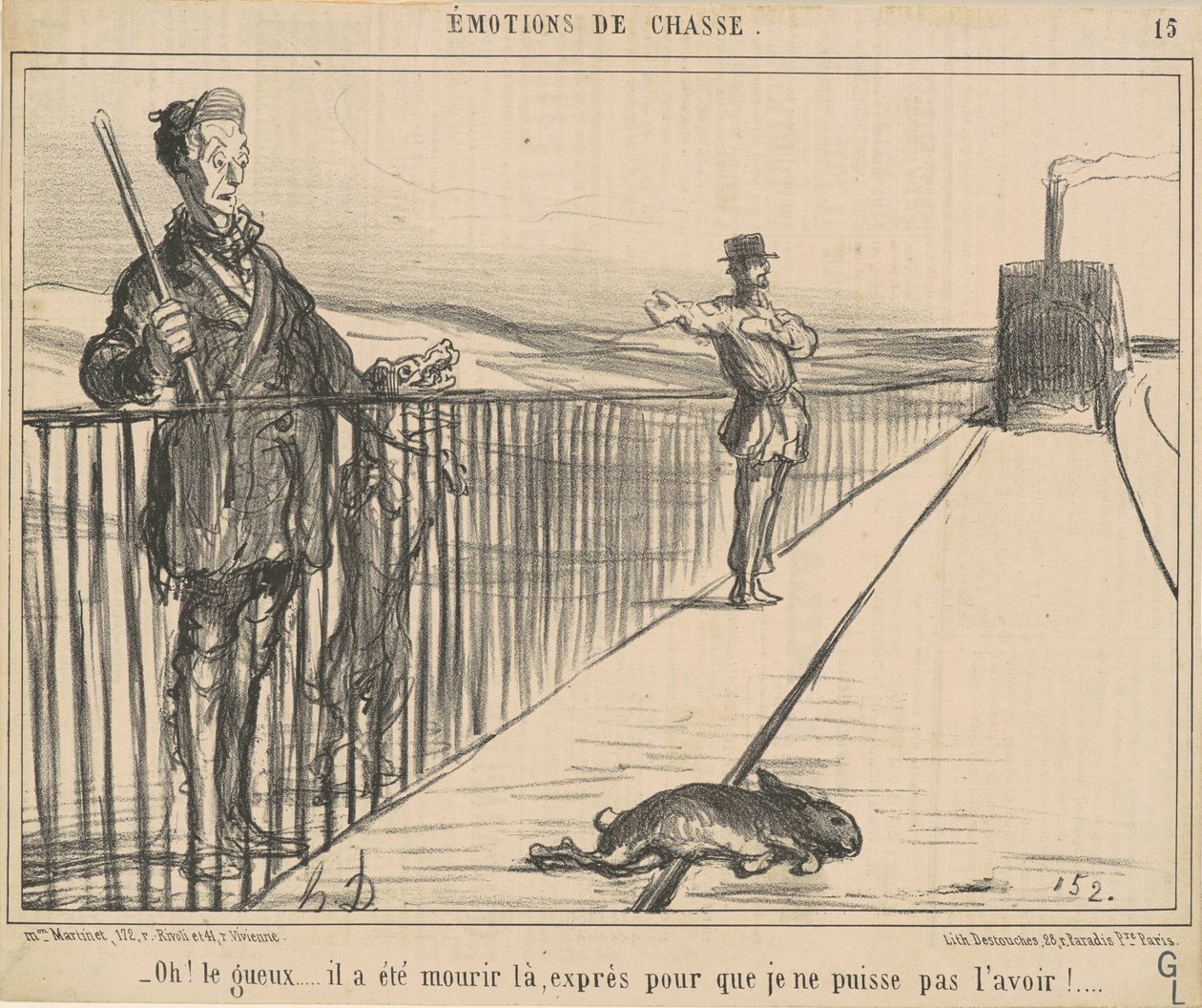 Oh! Le gueux... il est allé mourir là... - Honoré Daumier