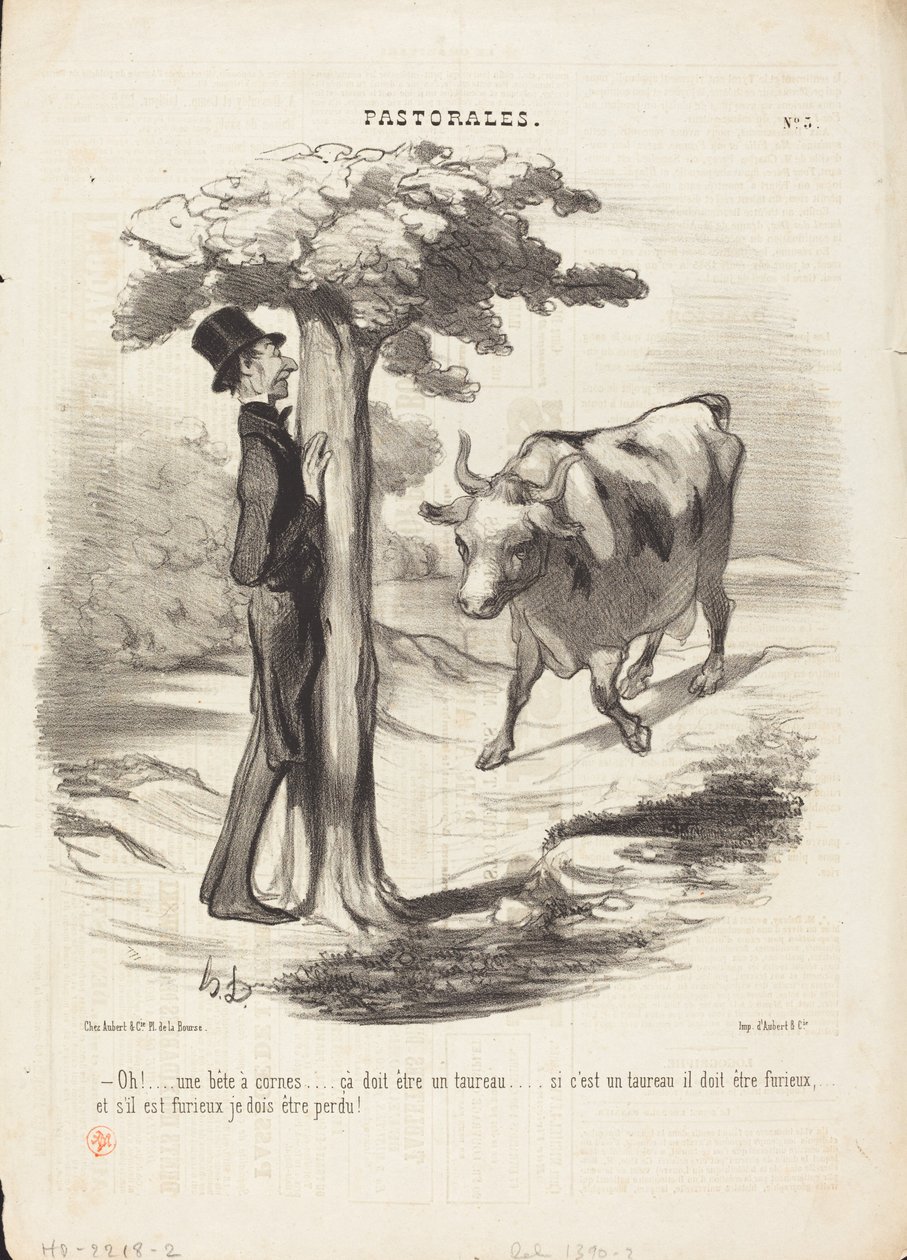 Oh!... une bête à cornes... - Honoré Daumier