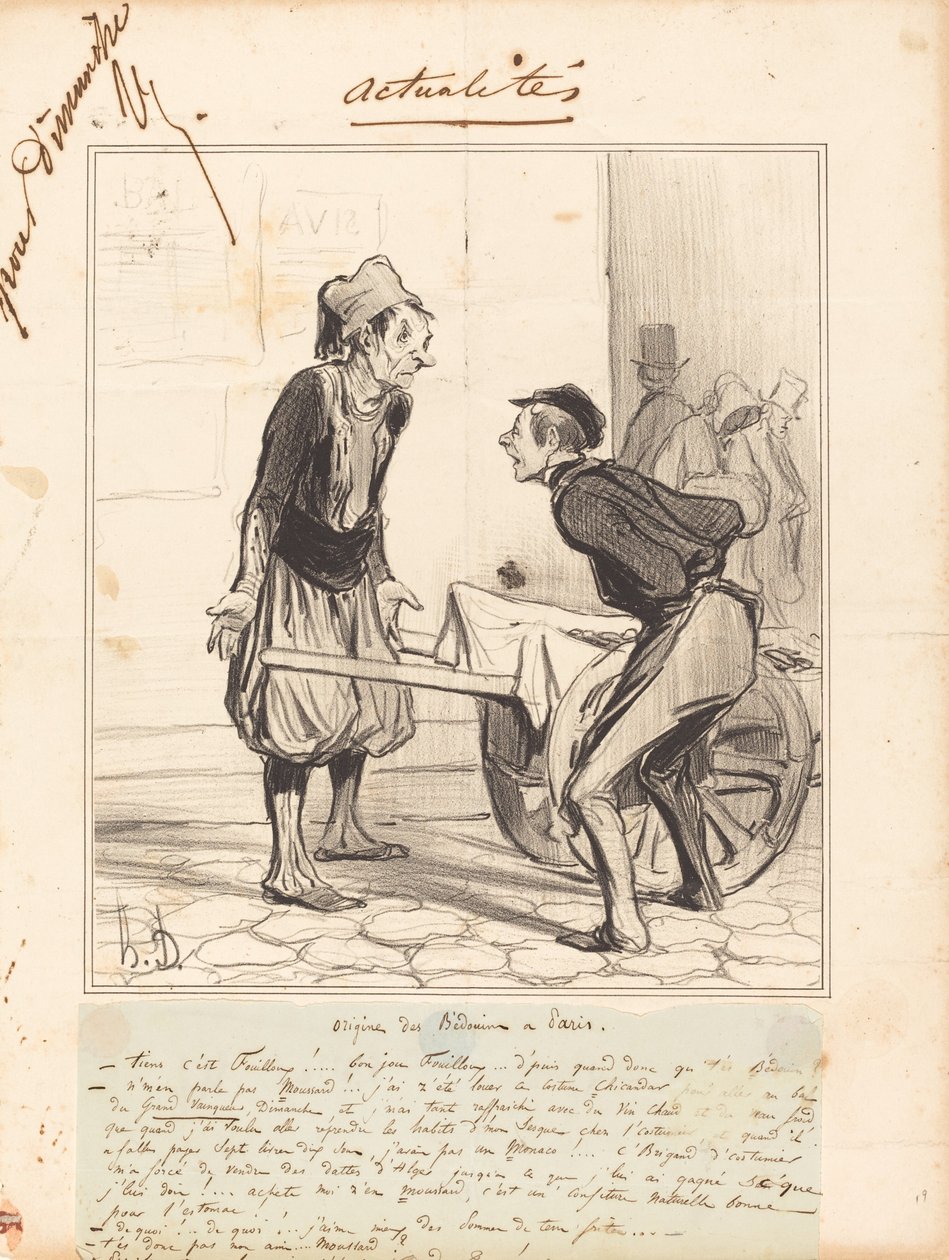 Origine des Bédouins à Paris - Honoré Daumier