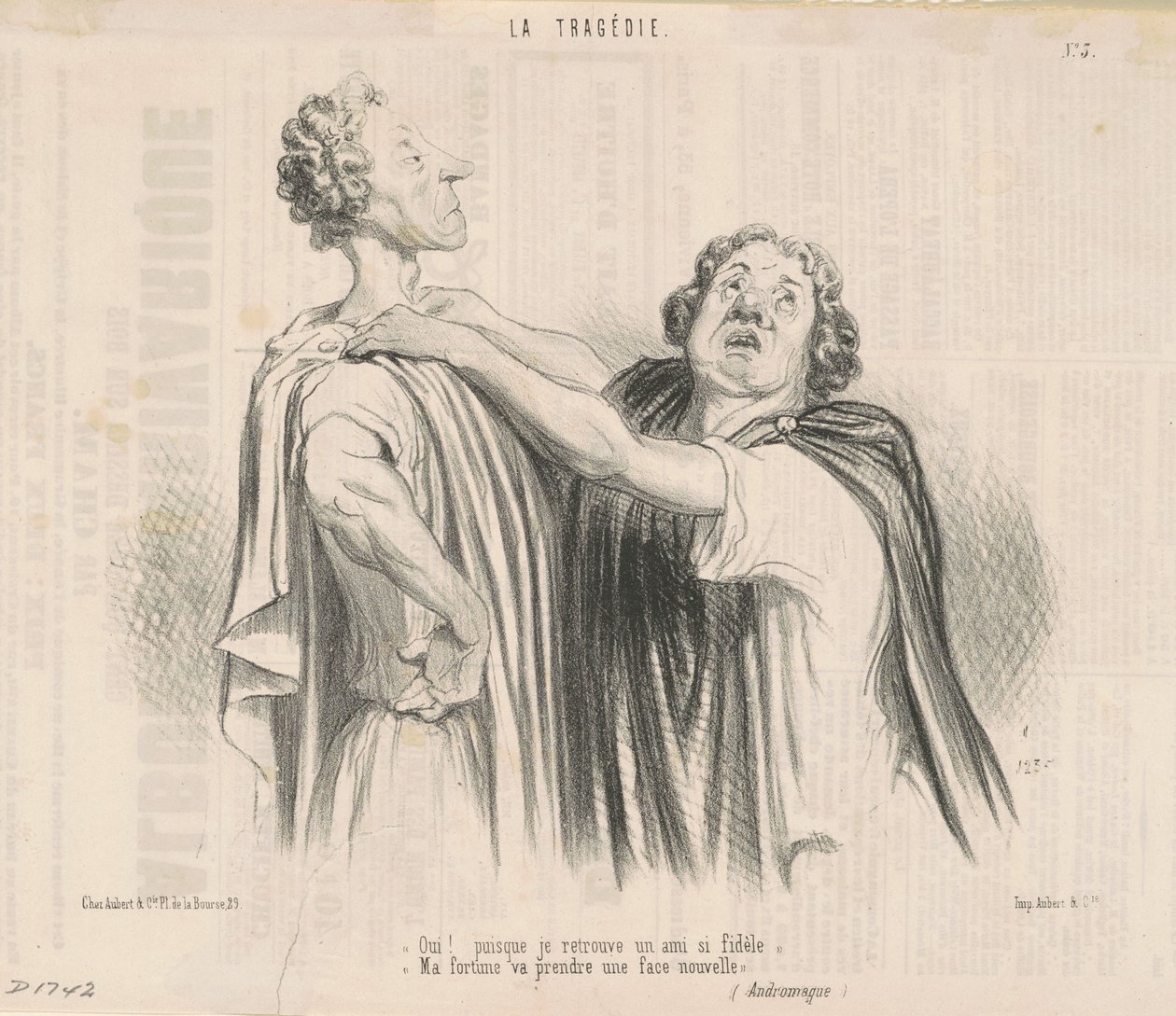 Oui! Puisque je trouve un ami si fidèle ... - Honoré Daumier