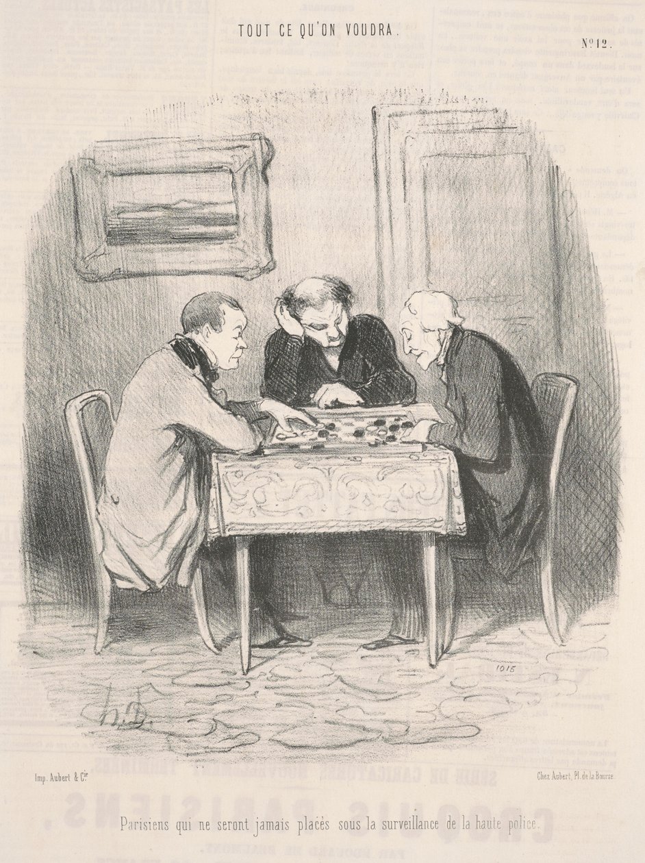 Parisiens qui ne seront jamais ... sous la surveillance ... - Honoré Daumier