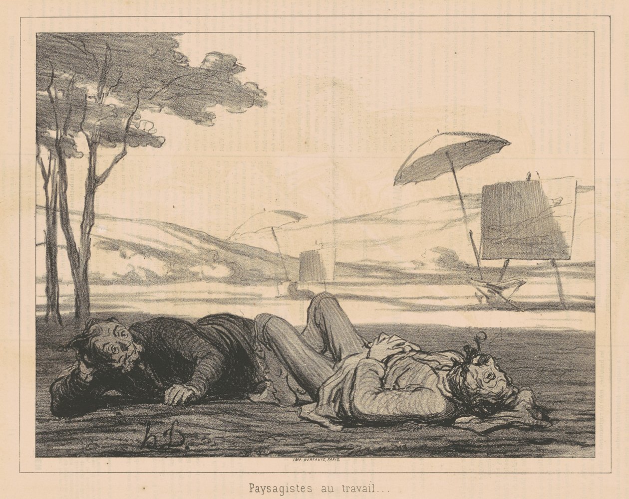 Paysagistes au travail - Honoré Daumier