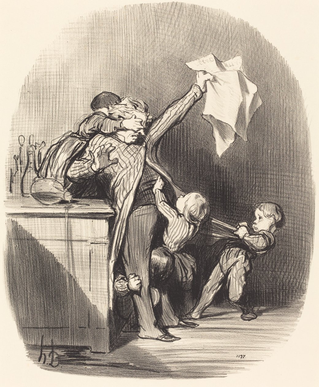 Plaisirs de la paternité - Honoré Daumier