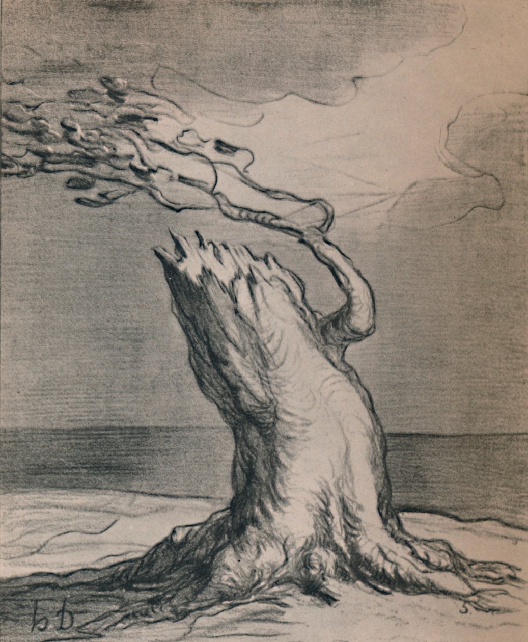 Pauvre France ! Le tronc est foudroyé, 1871, 1946 - Honoré Daumier