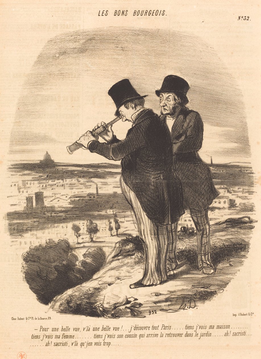 Pour une belle vue, voilà une belle vue!... - Honoré Daumier
