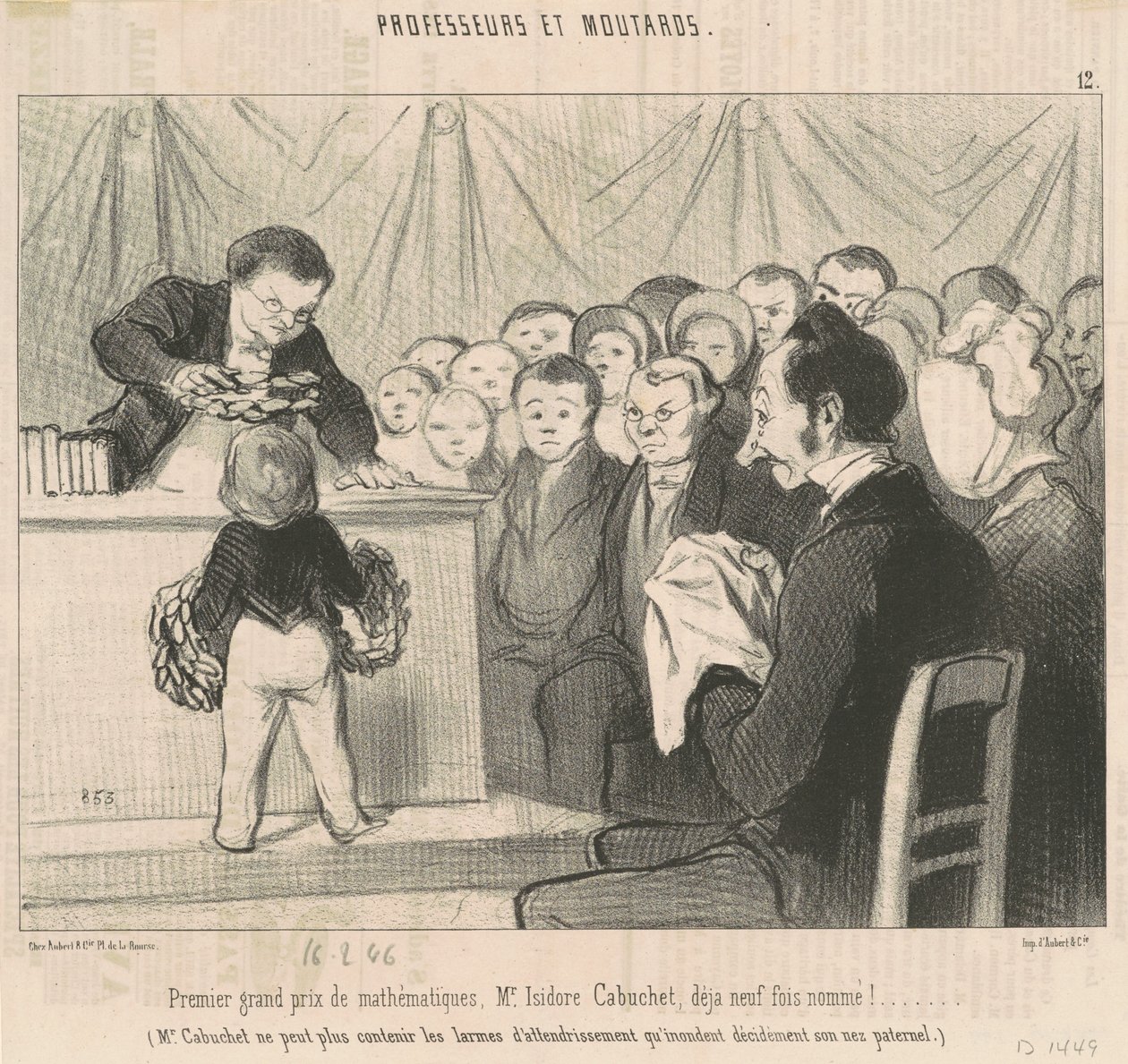 Premier grand prix de mathématiques, M. Cabuchet - Honoré Daumier